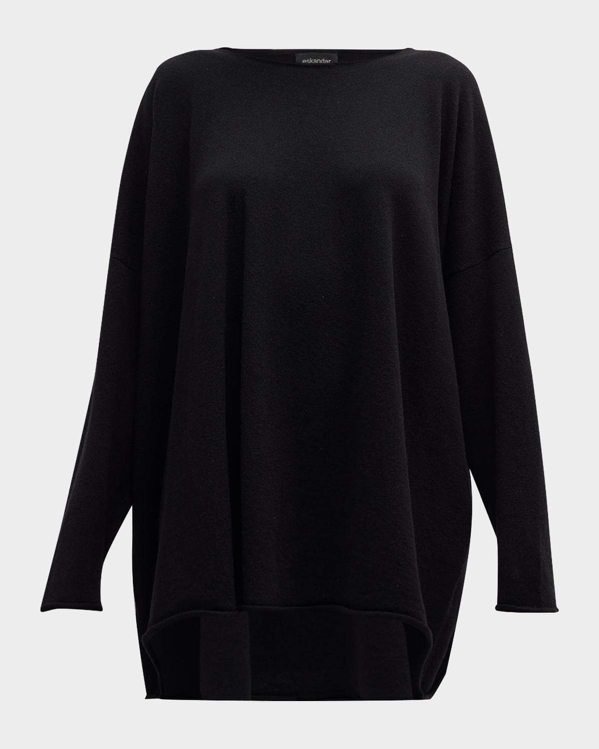 Eskandar A-Line Bateau Neck Cashmere Sweater