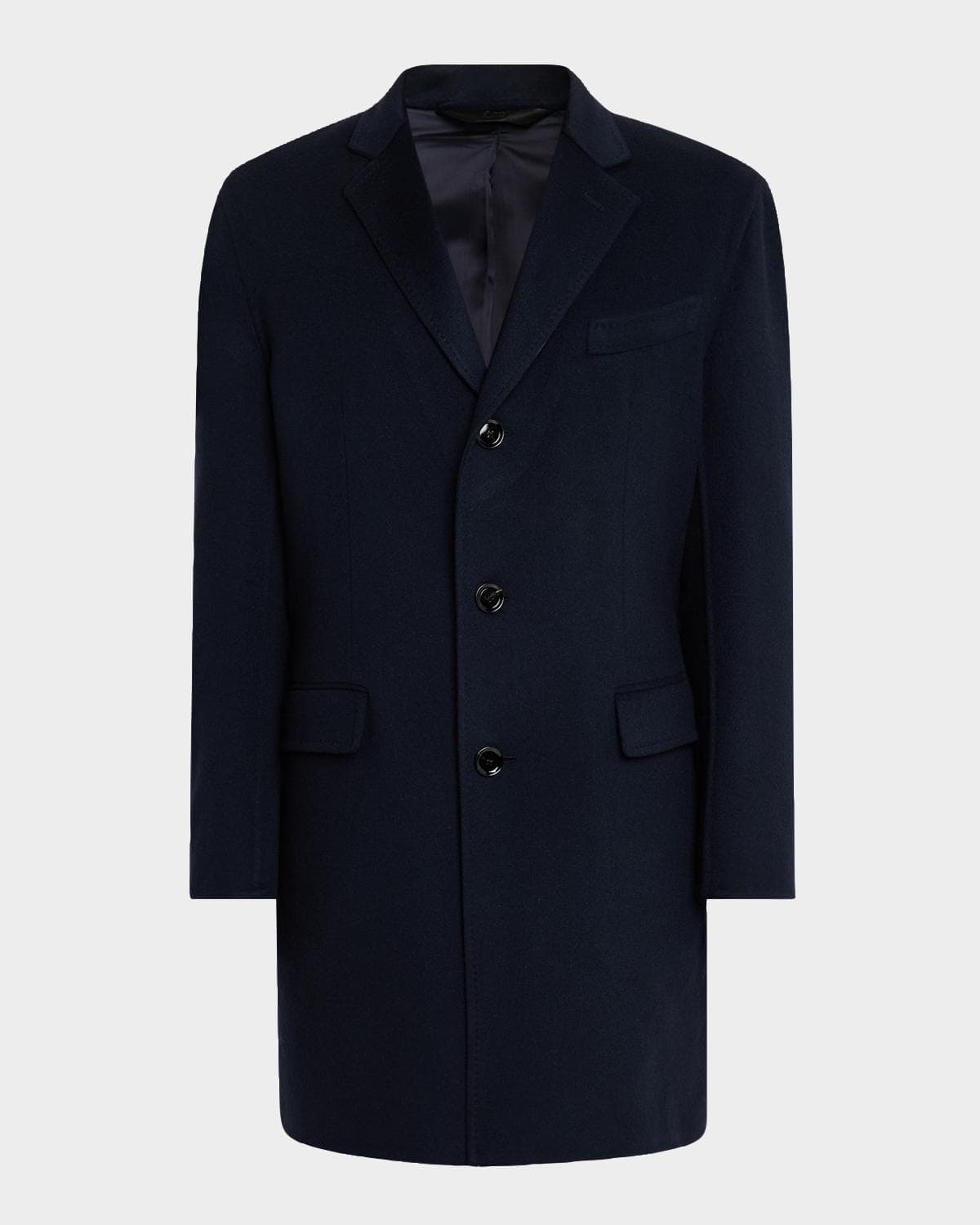 Brioni Men's Wool and Cashmere Double-Face Top Coat