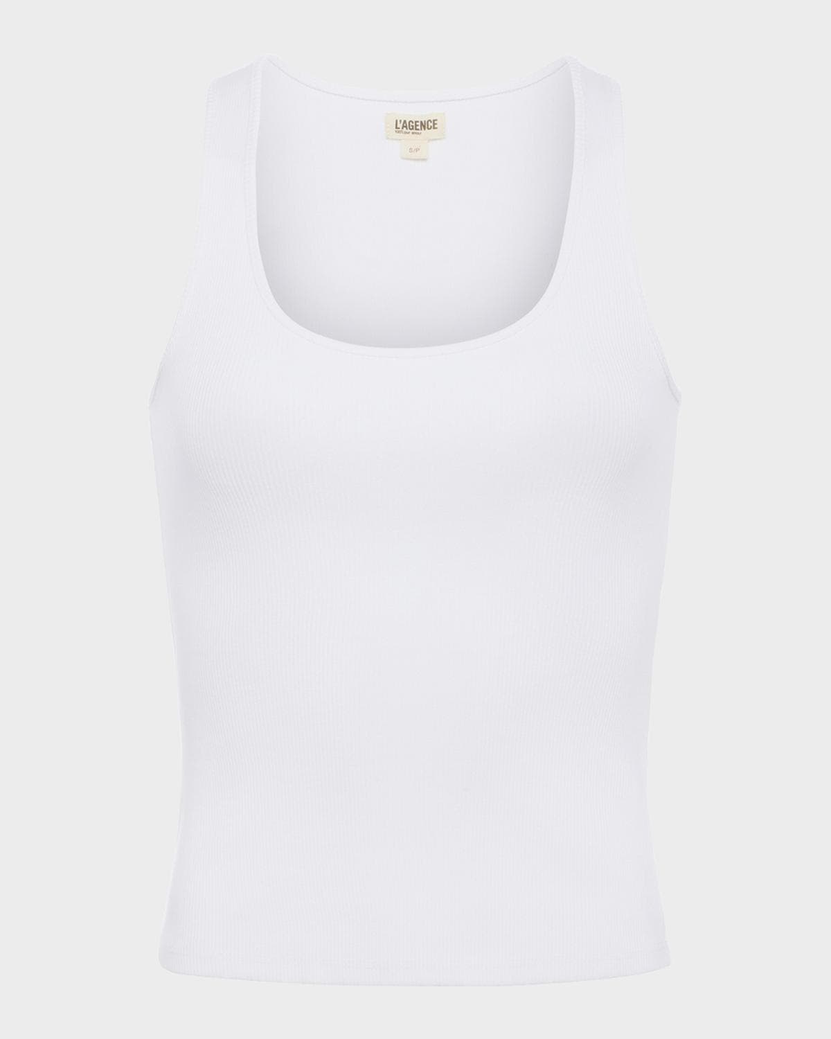 L 'AGENCE Adira Scoop-Neck Tank Top