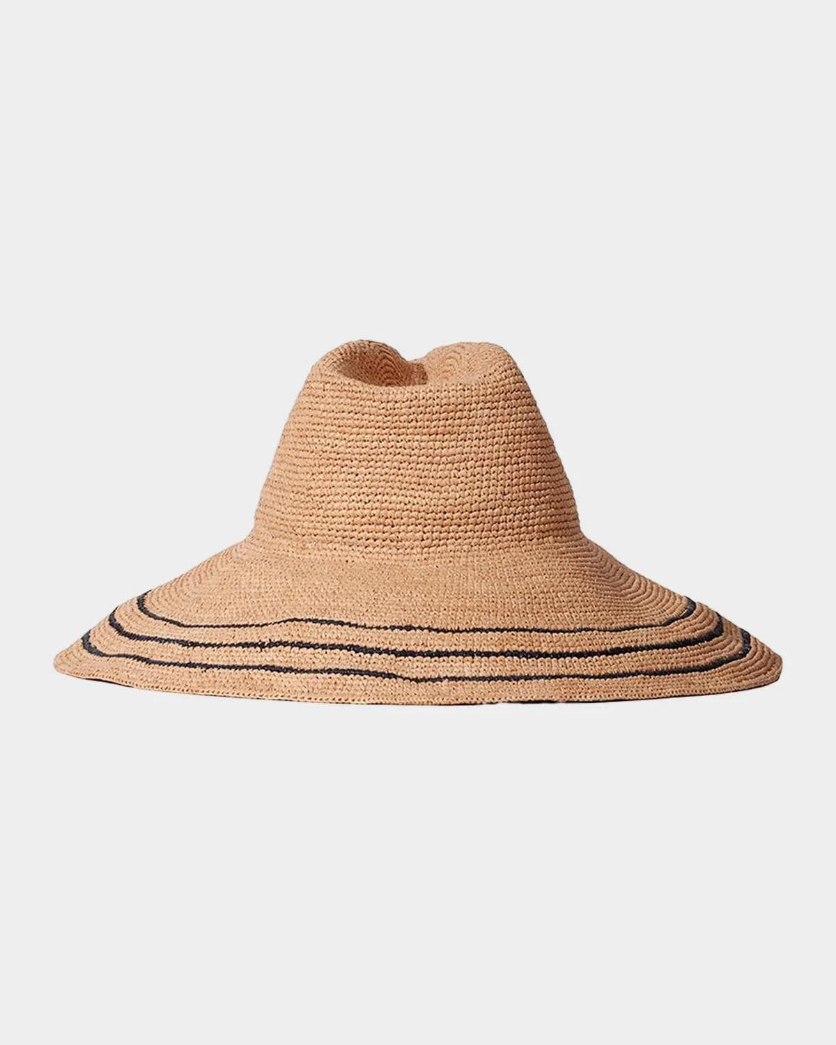 Janessa Leone Waverly Raffia Large Brim Hat