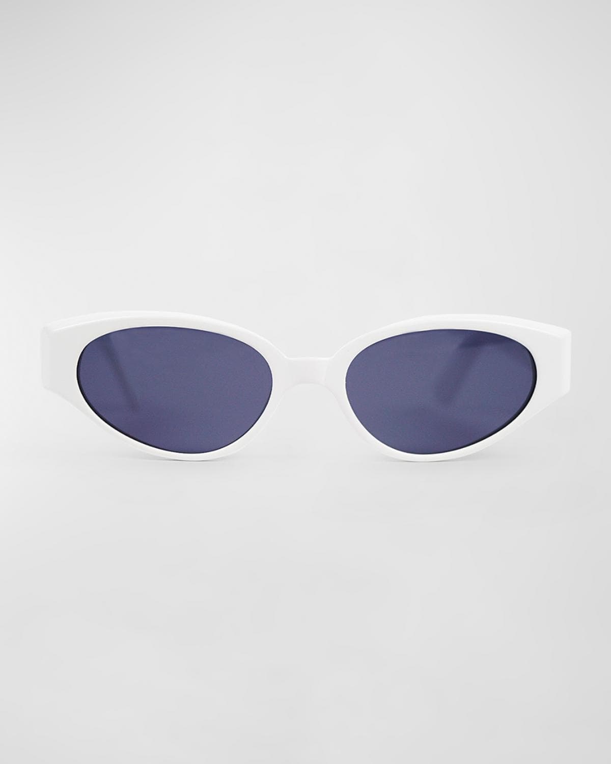 KIMEZE Gabriel White Acetate Cat-Eye Sunglasses