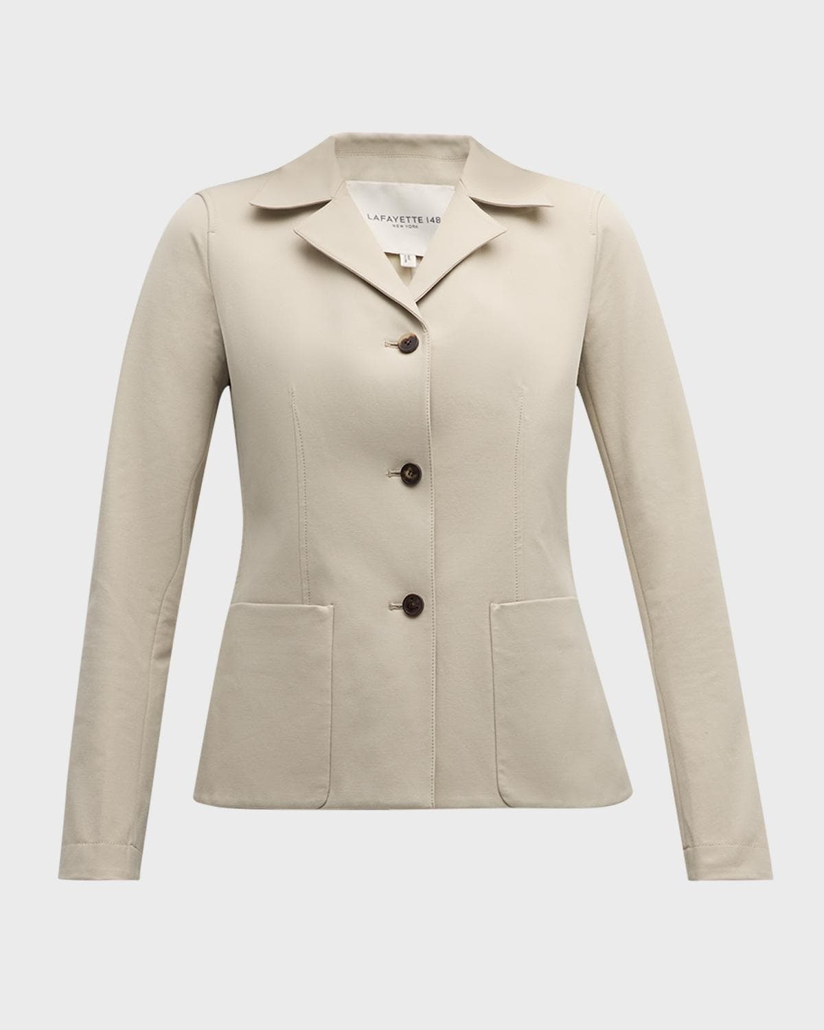 Lafayette 148 New York Notched-Lapel Techno Stretch Twill Jacket