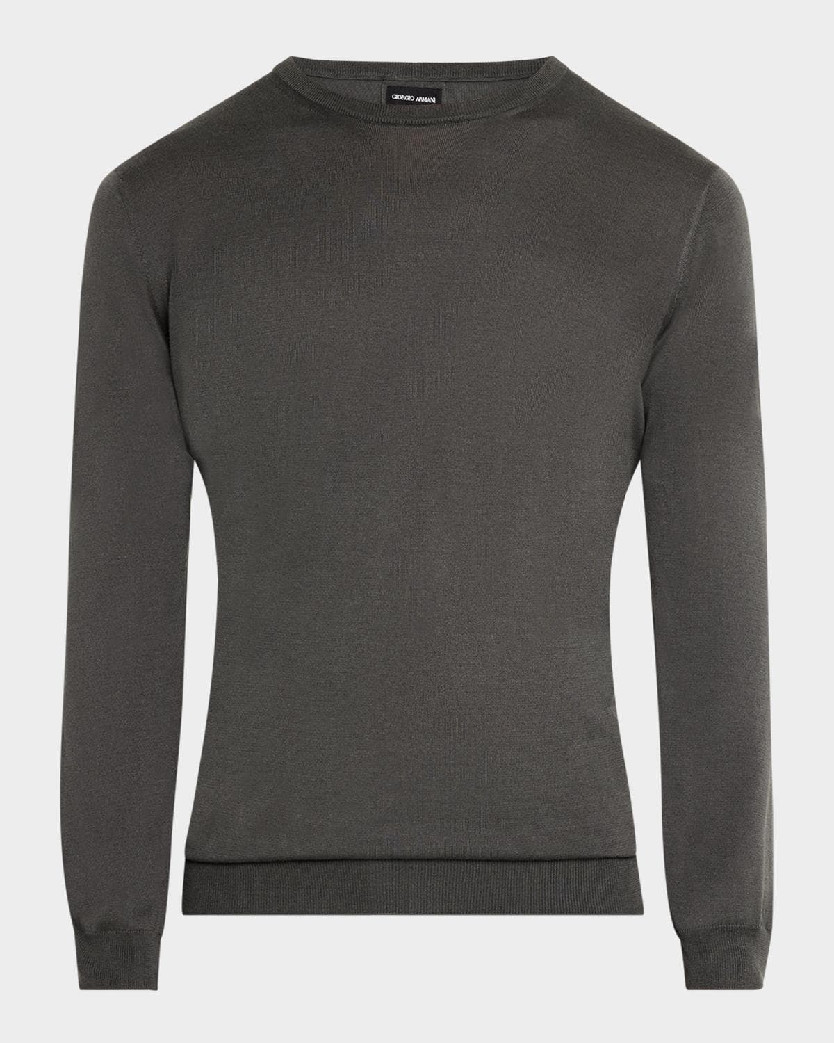 Giorgio Armani Men's Silk-Cotton Crew Sweater