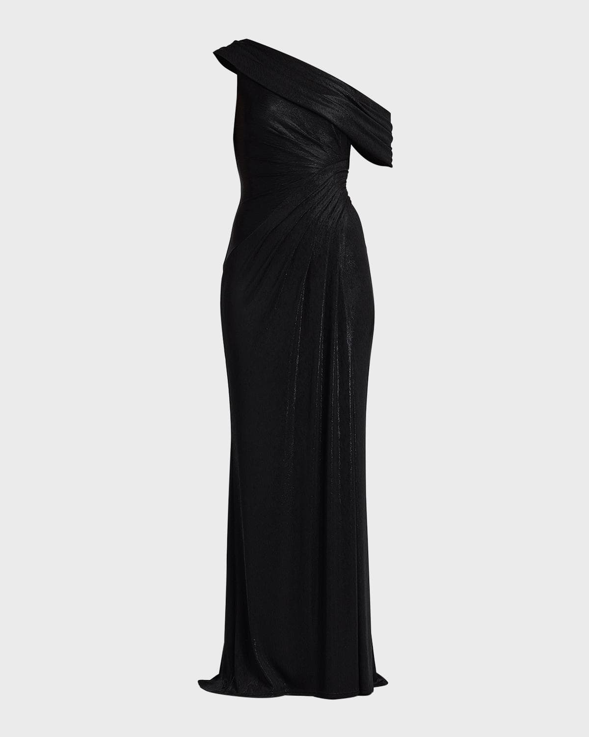Tadashi Shoji Leary Draped One-Shoulder Gown · XX-SMALL