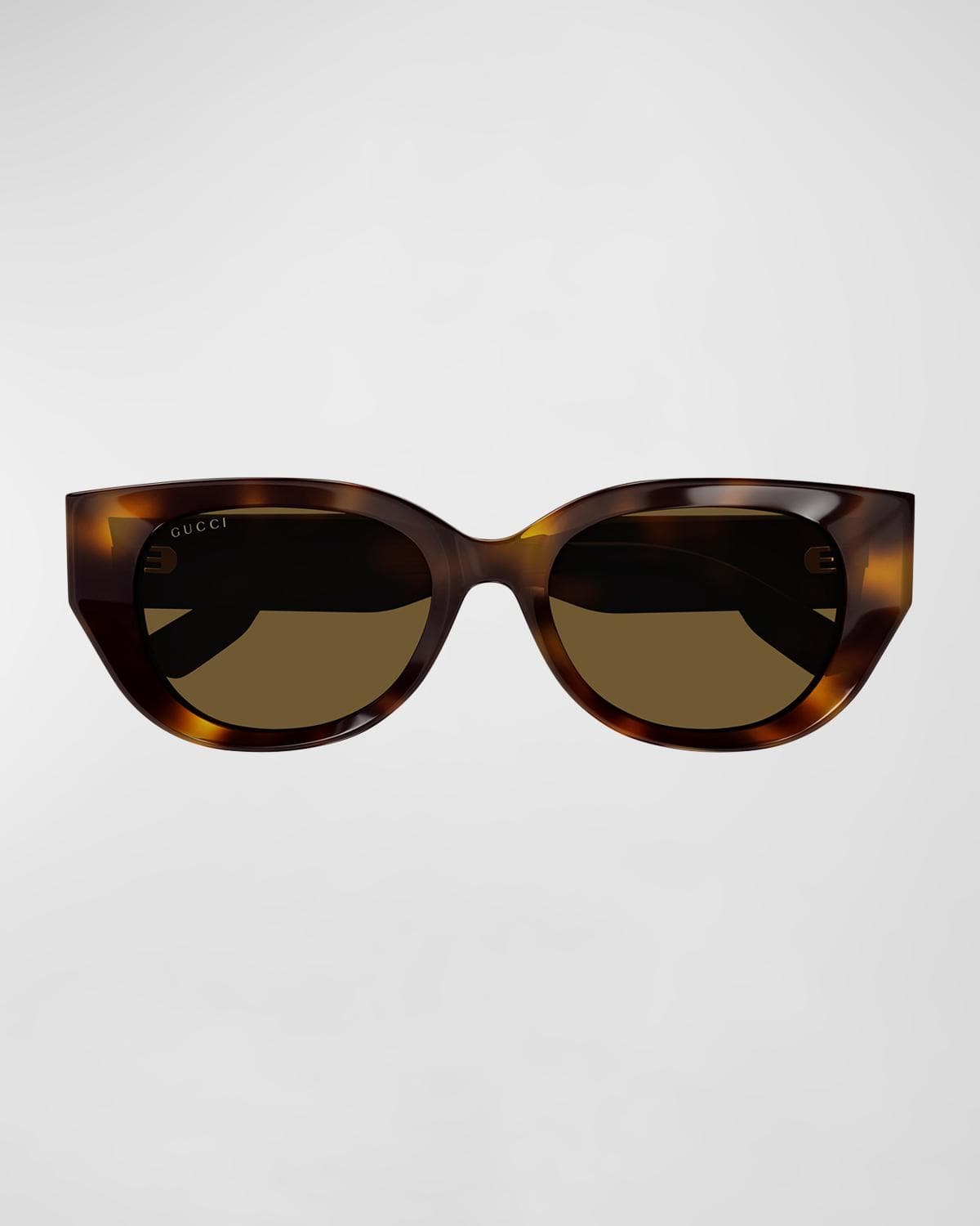 Gucci Beveled Recycled Acetate Cat-Eye Sunglasses