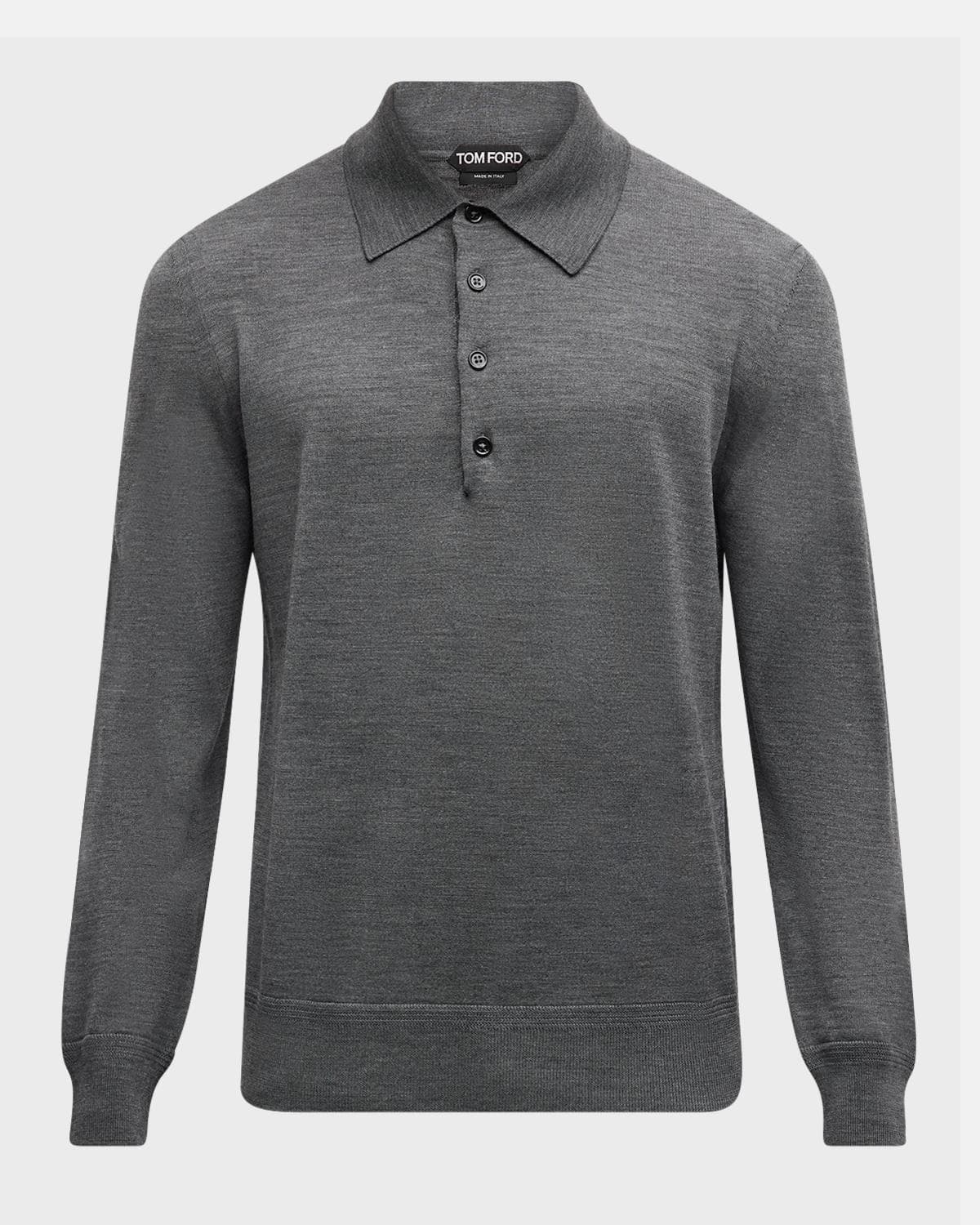 TOM FORD Men's Fine-Gauge Wool Polo Sweater · 50 EU (40 US)
