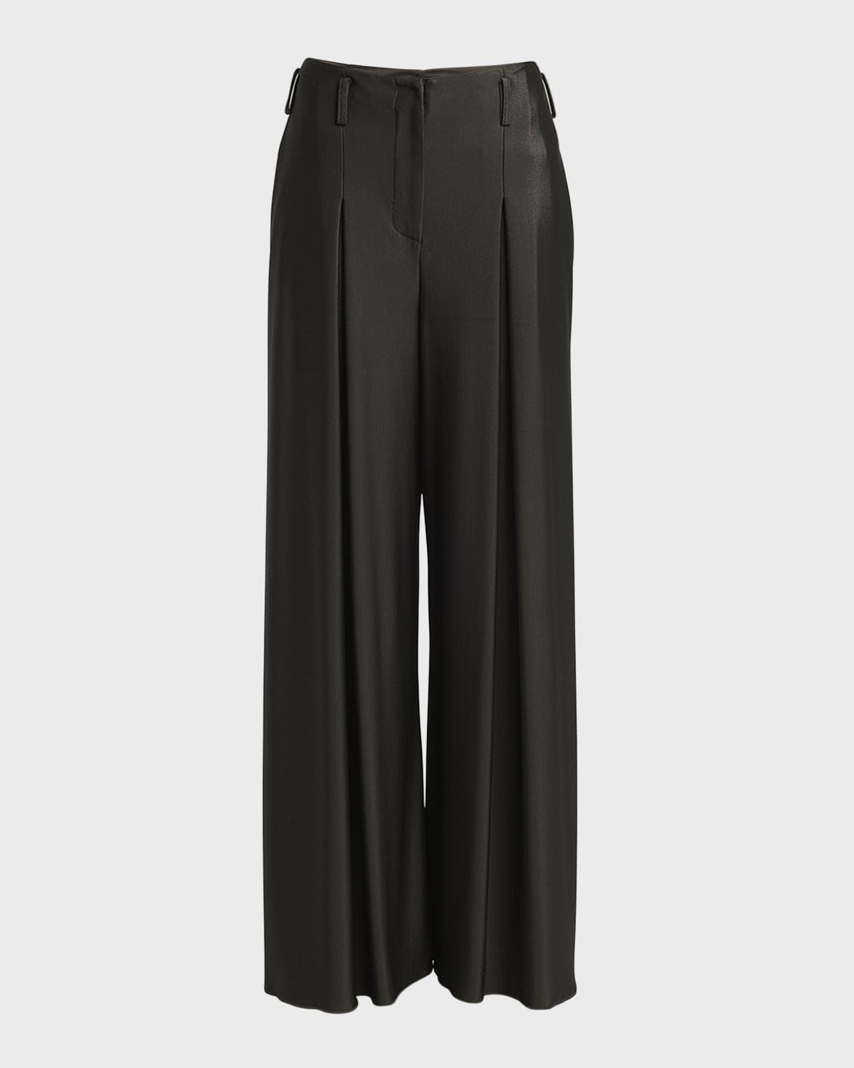 Giorgio Armani Double Jersey Flowy Pleated Trousers