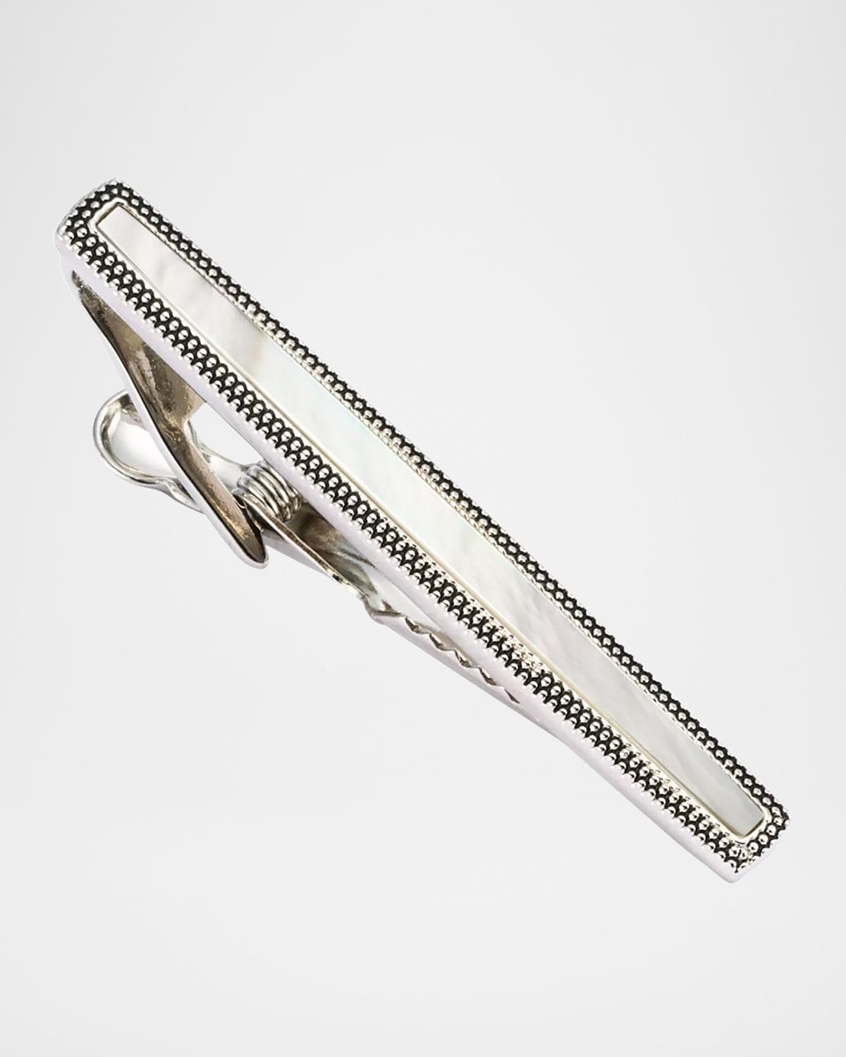 Link Up Men's Mother-Of-Pearl Dotted Frame Tie Bar