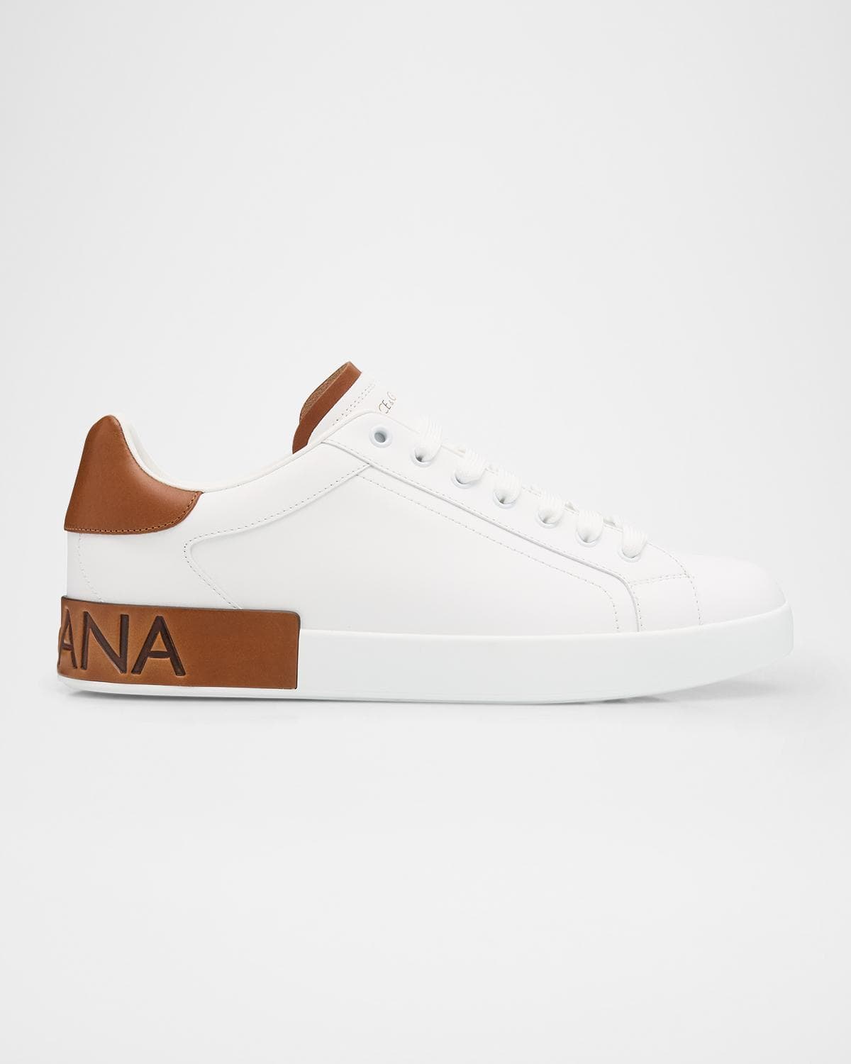 Dolce & Gabbana Men's Portofino Calfskin Low-Top Sneakers