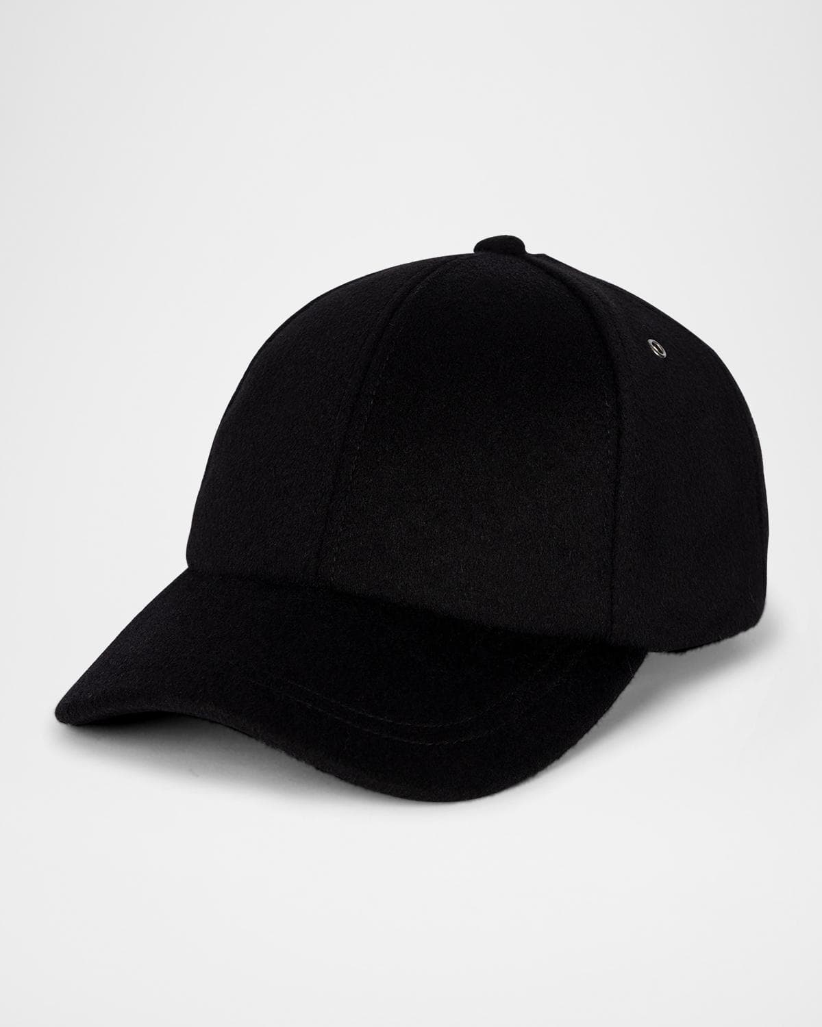 Paul Smith Men's Wool Baseball Cap with Signature Trim