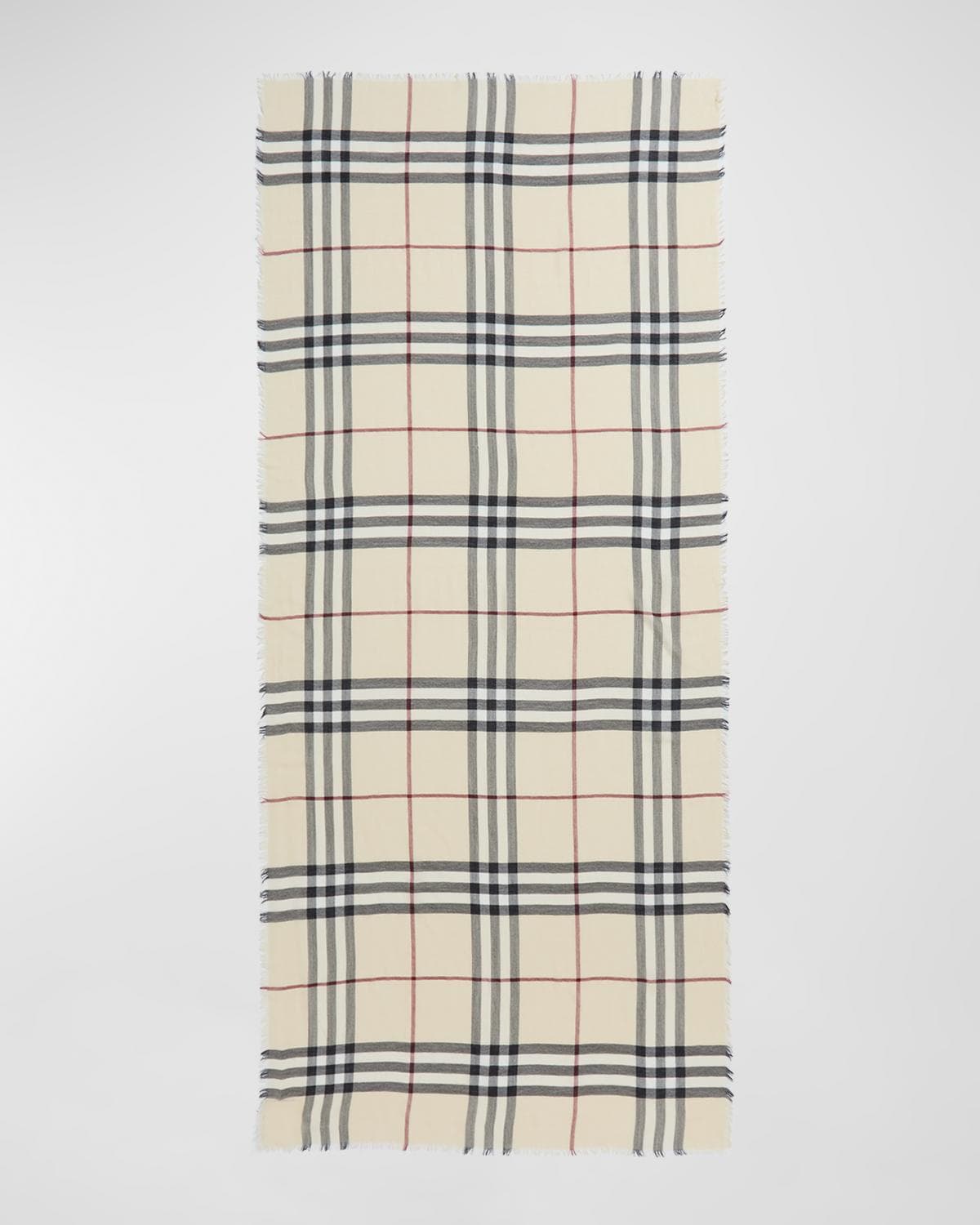 Burberry Giant Check Wool Scarf