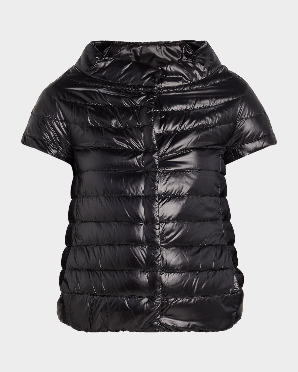 Herno Emilia Water-Resistant Ultralight Nylon Puffer Cape
