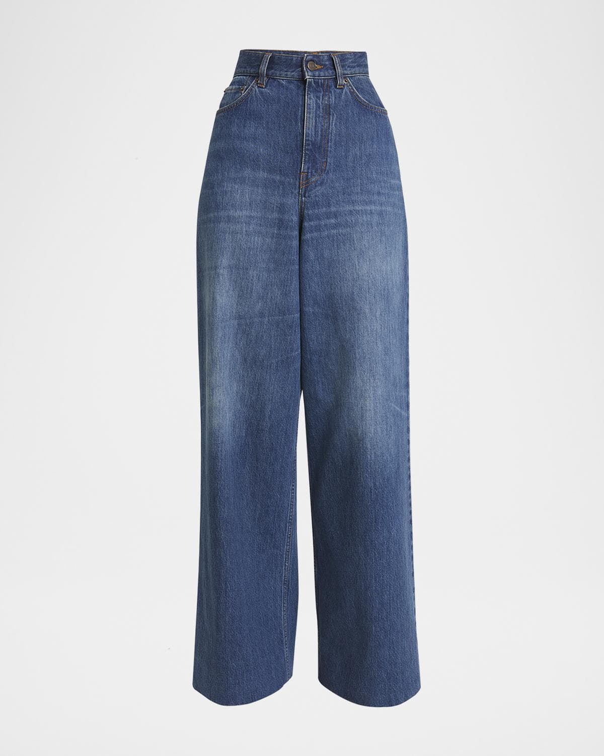 Chloe Wide Leg Denim Trousers