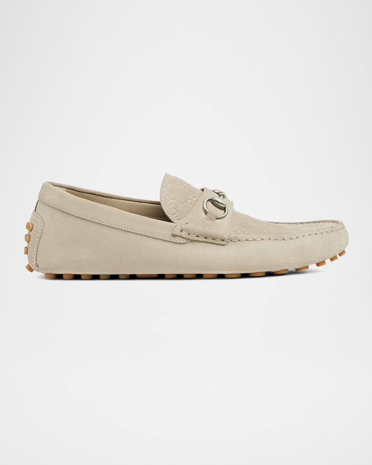 Gucci Men's Byorn Guccisima Suede Bit Loafers