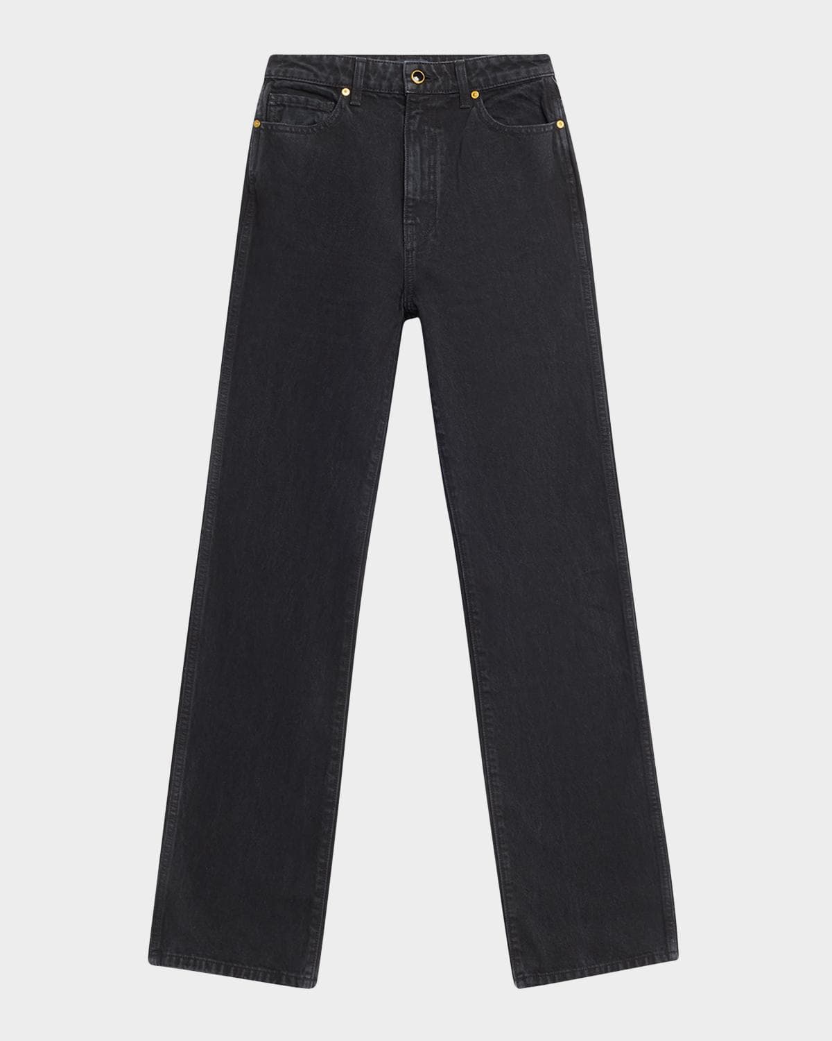 Khaite Danielle Enameled Button Jeans