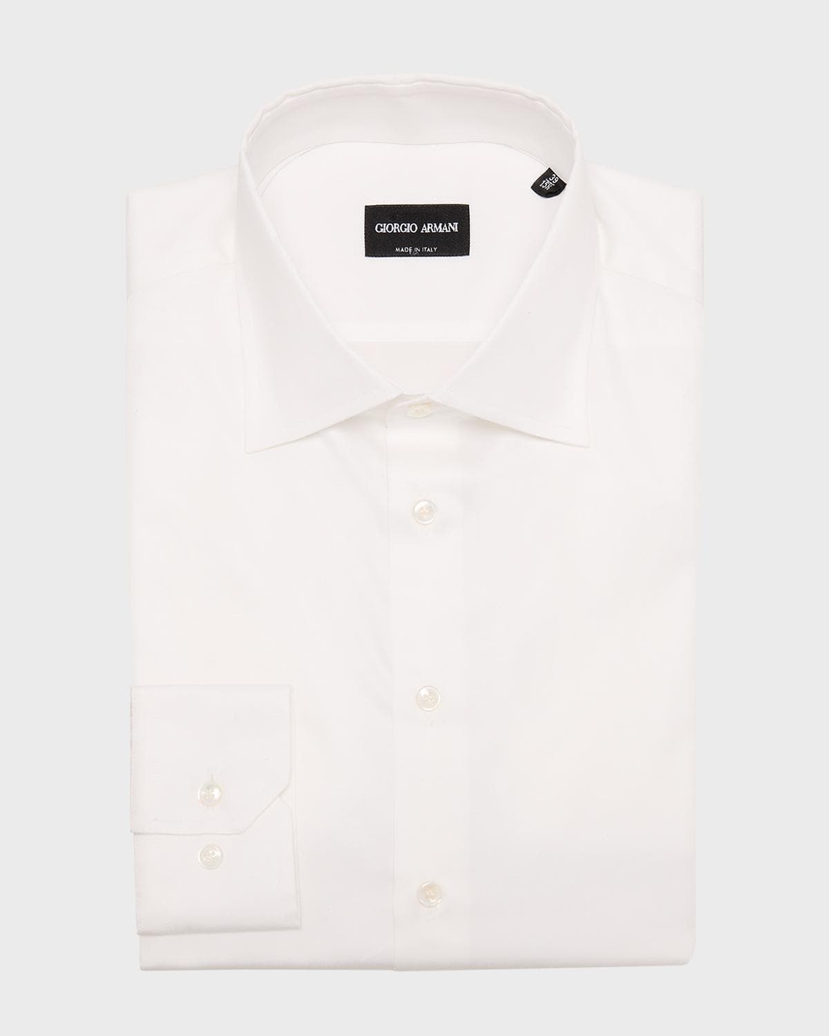 Giorgio Armani Men's Solid Cotton Dress Shirt