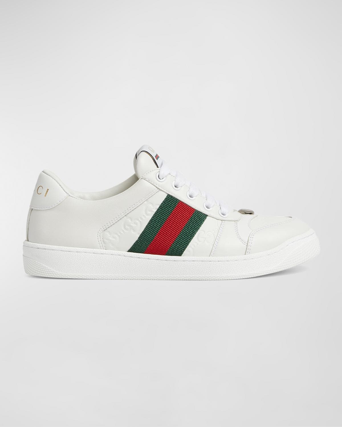 Gucci GG Embossed Leather Low-Top Sneakers