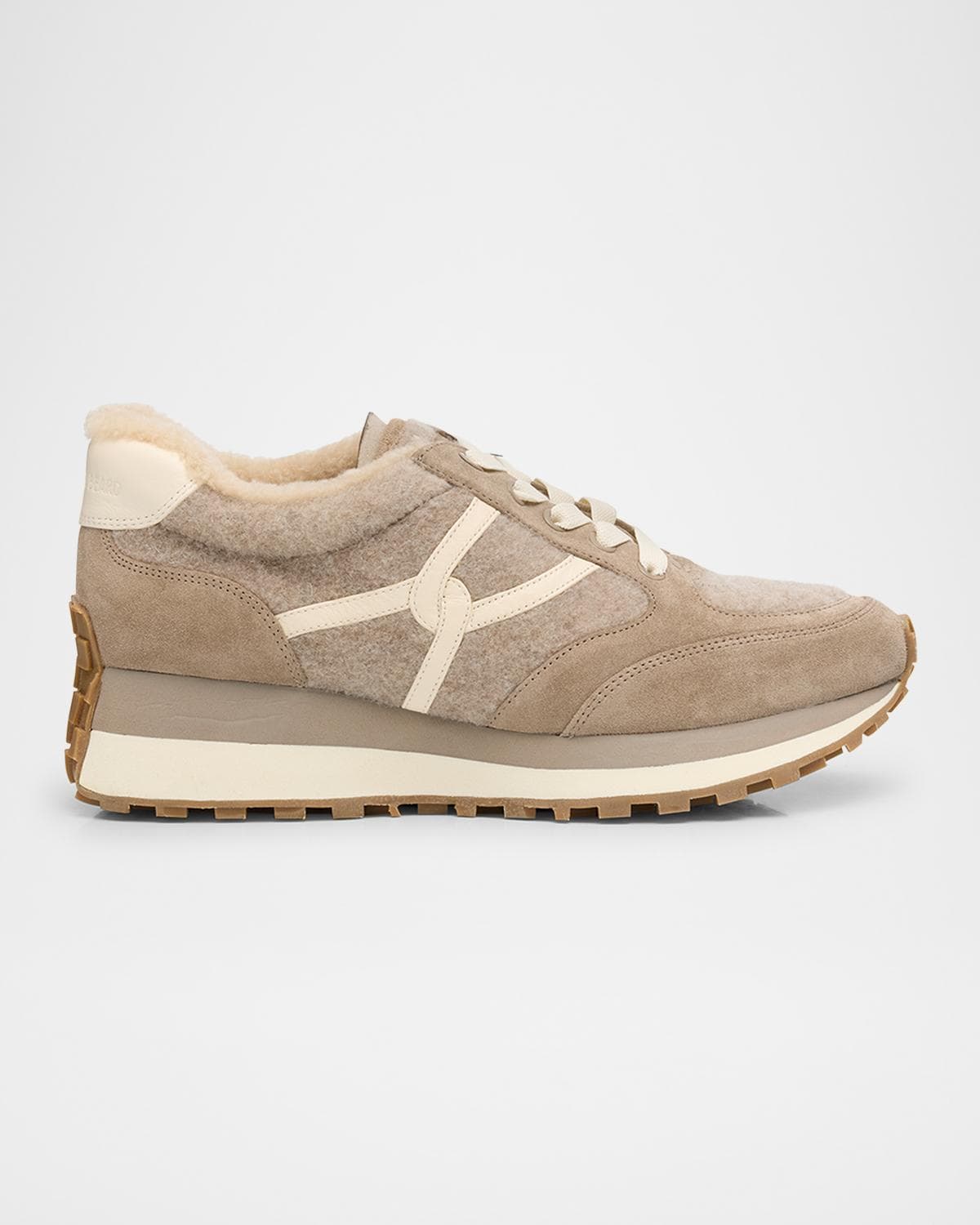 Veronica Beard Valentina Suede Shearling Retro Sneakers · 10