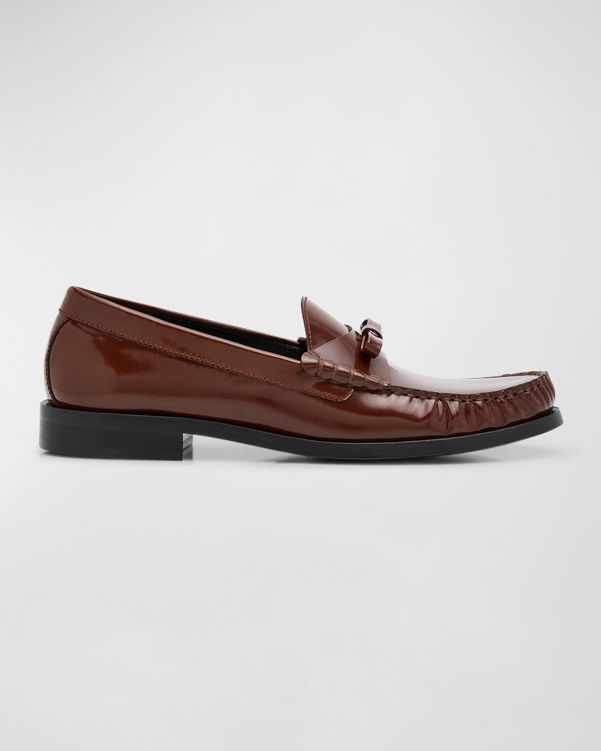 Stuart Weitzman Lottie Leather Bow Loafers · 9.5B / 39.5EU