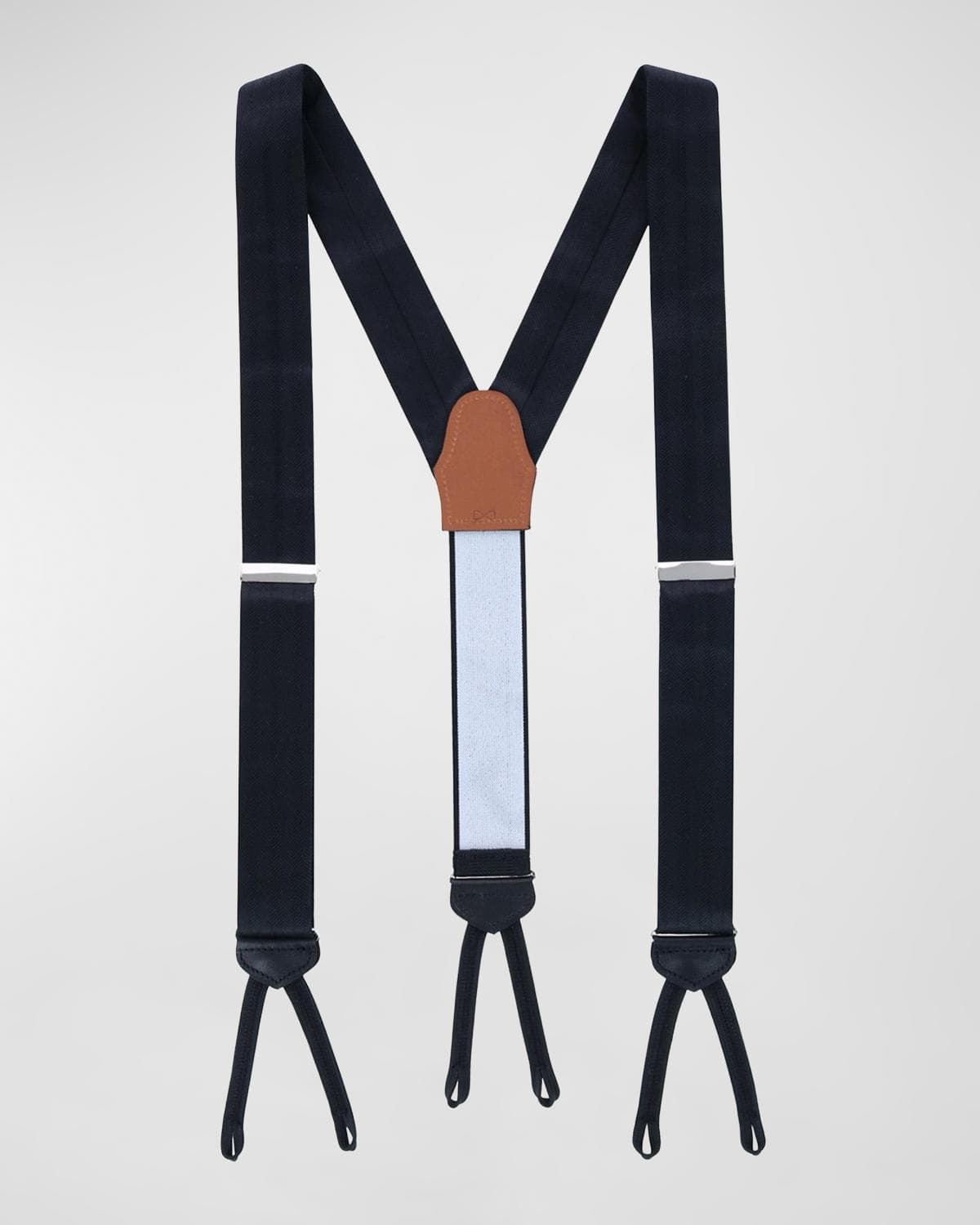 Trafalgar Men's Herringbone Silk Suspender Braces