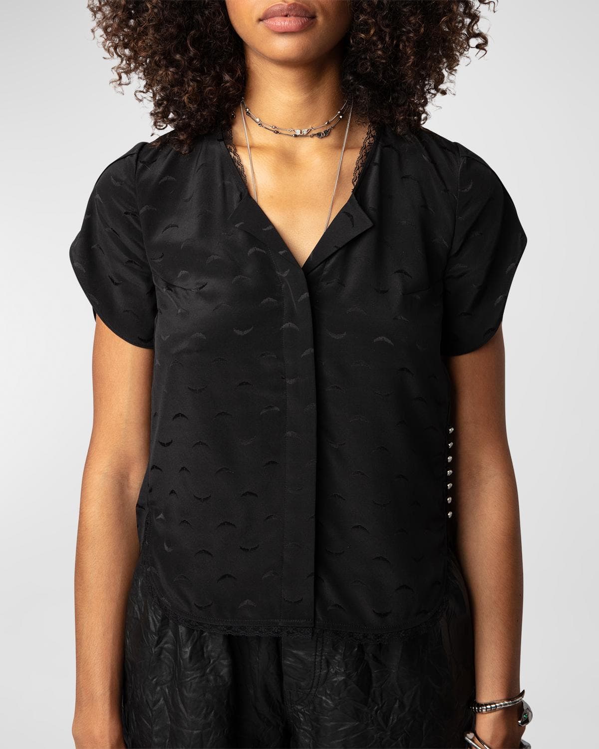 Zadig & Voltaire Tiffiny Short-Sleeve Top · X-SMALL