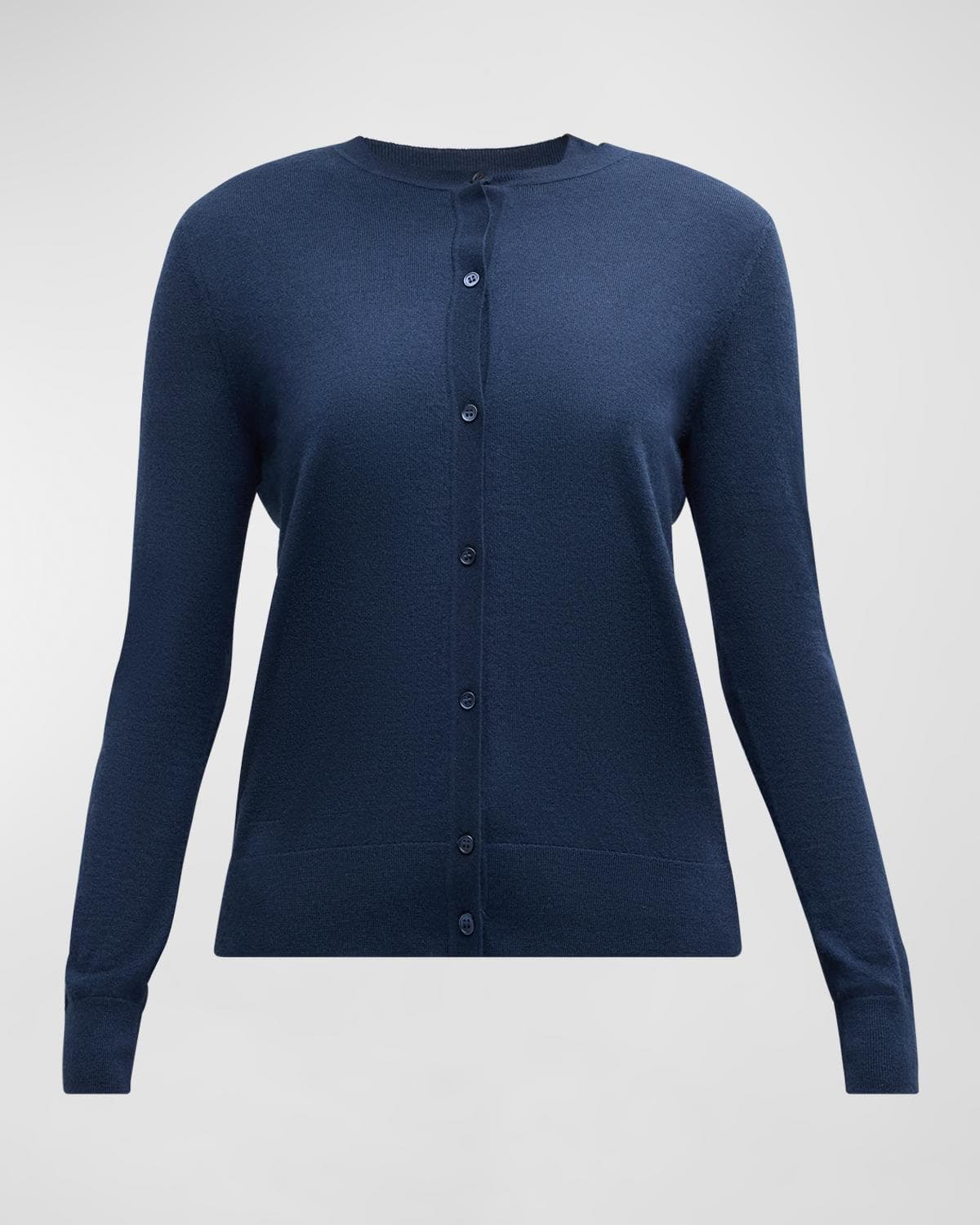 Neiman Marcus Cashmere Collection Cashmere Crewneck Cardigan