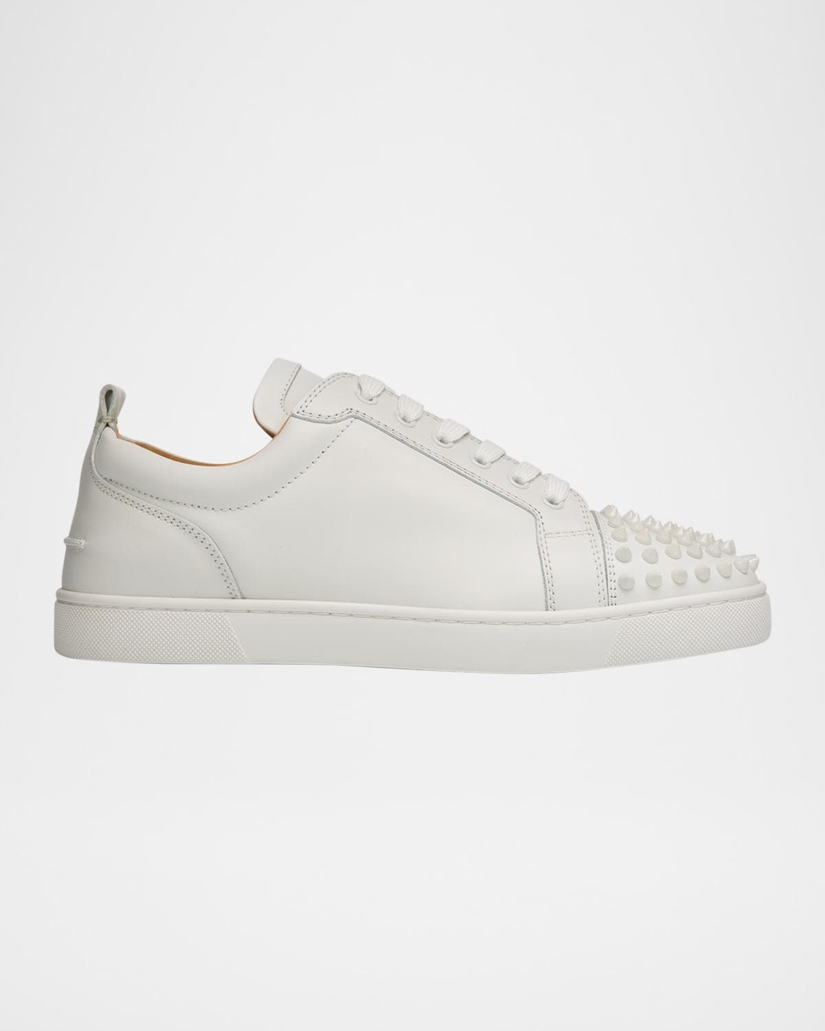 Christian Louboutin Men's Louis Junior Spikes Leather Low-Top Sneakers