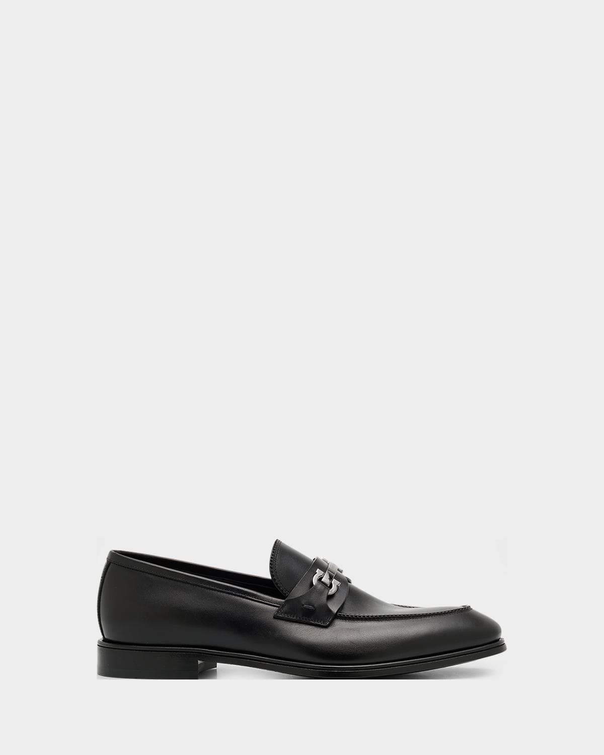 FERRAGAMO Men's Doupont Lux Leather Bit Loafers