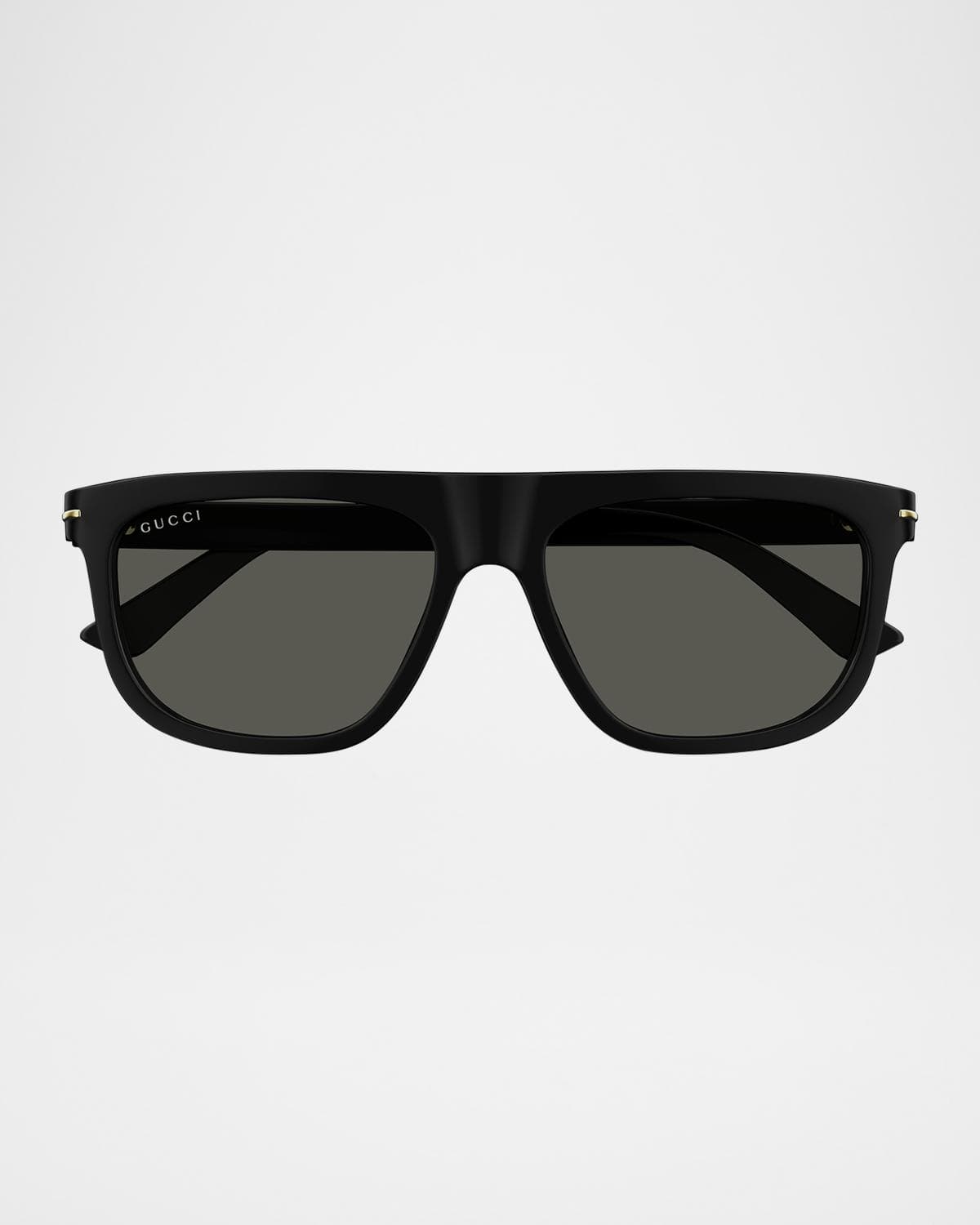 Gucci Men's GG1726SM Acetate Rectangle Sunglasses