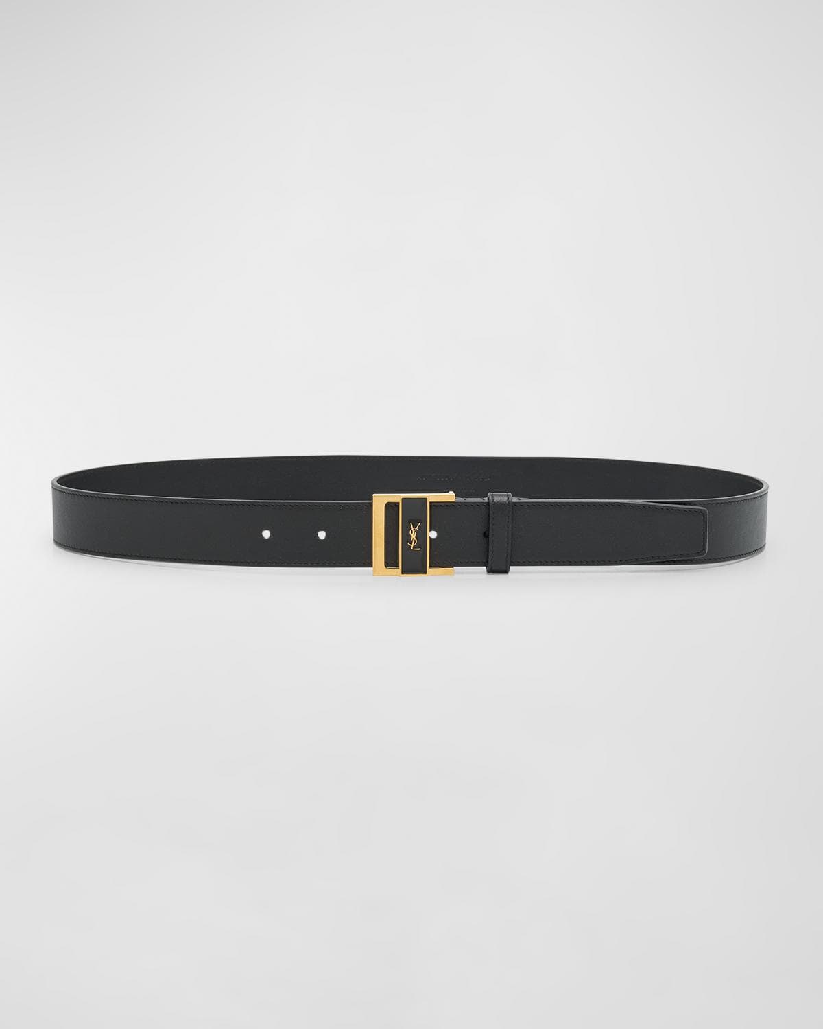 Saint Laurent Gio Smooth Leather Belt