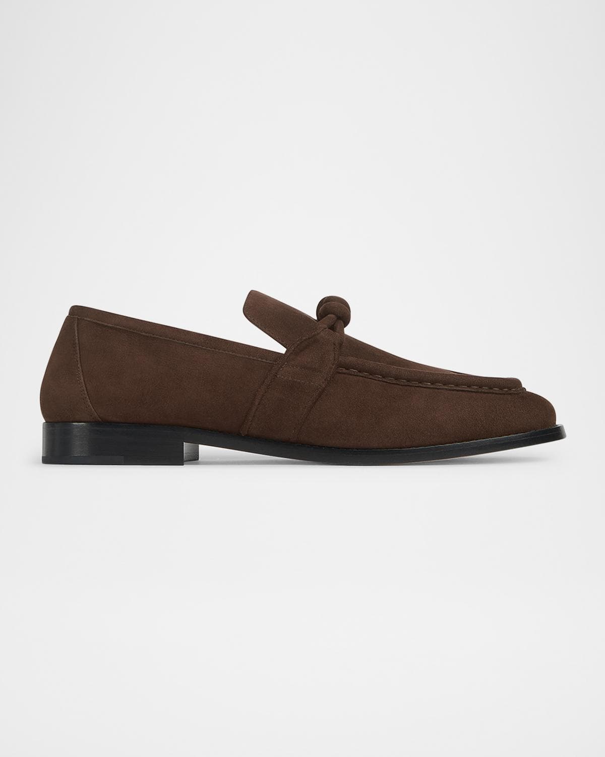 Bottega Veneta Men's Astaire Suede Knot Loafers