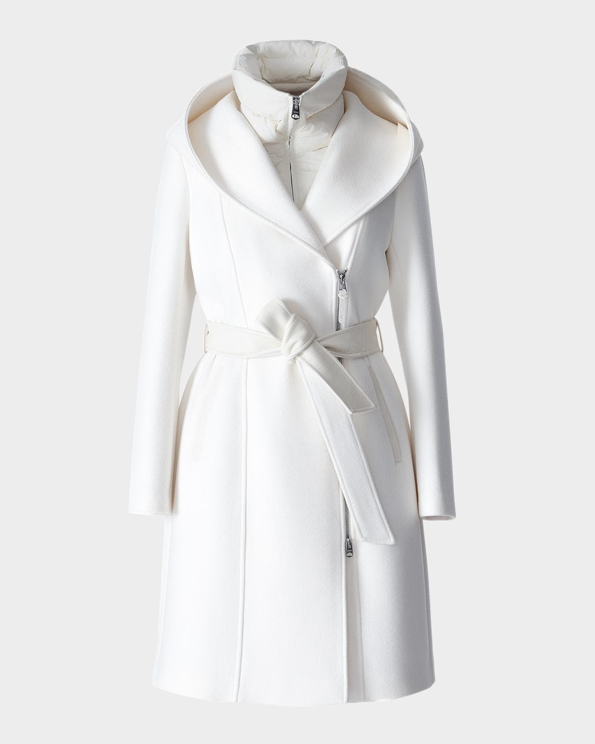 Mackage Shia 2-in-1 Double-Face Wool Coat with Removable Bib