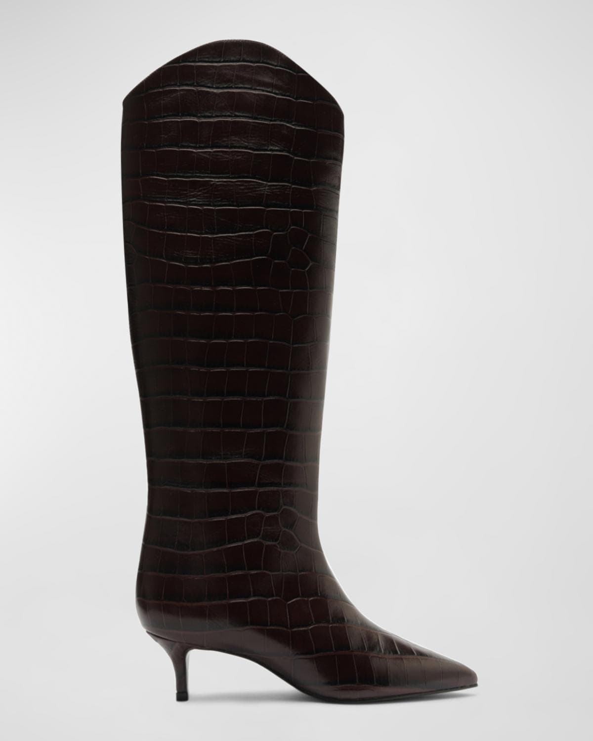 Schutz Maryana Croco Kitten Tall Boots · 7