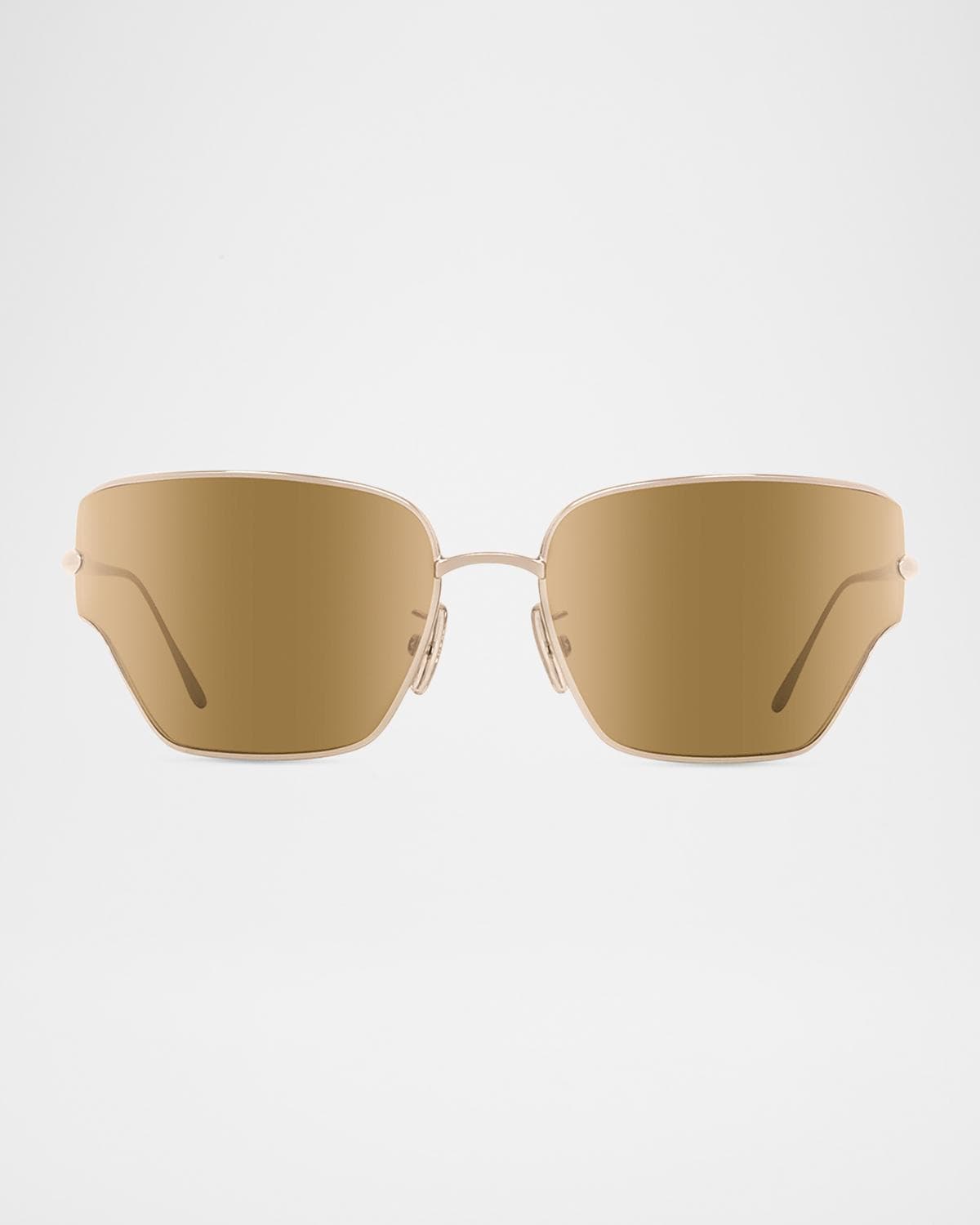 LOEWE Signature Metal & Nylon Shield Sunglasses