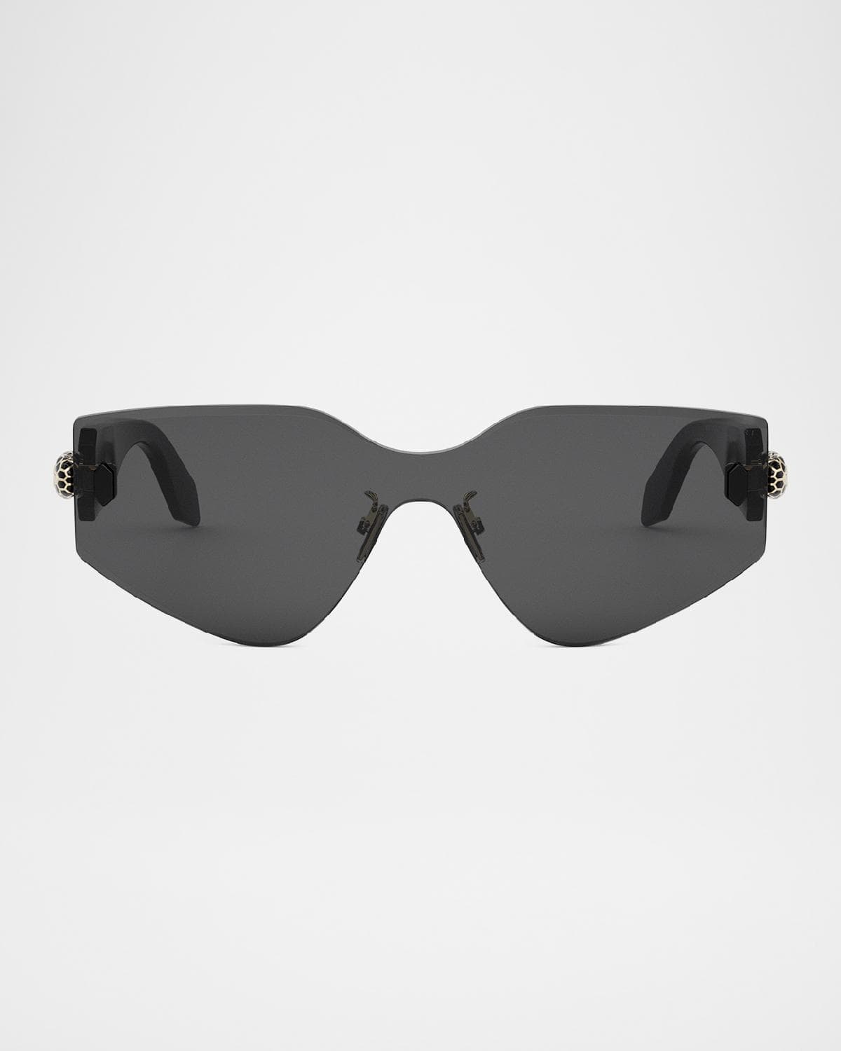 BVLGARI Serpenti Rimless Metal & Nylon Shield Sunglasses