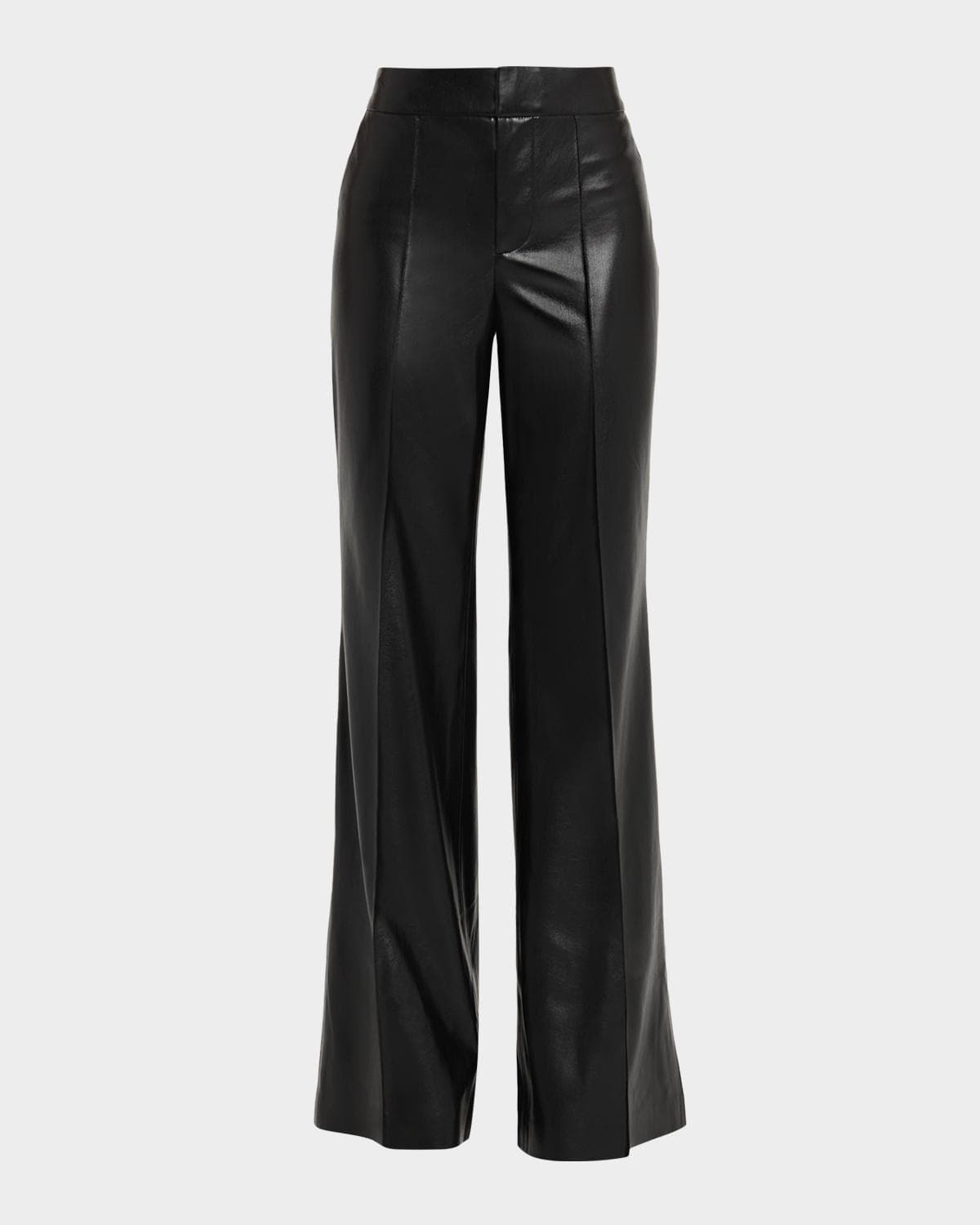 ALICE + OLIVIA Dylan Vegan Leather Wide-Leg Pants