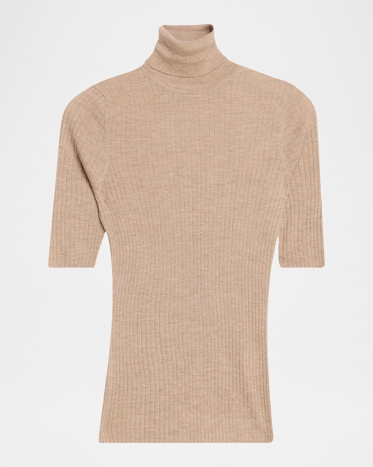 SPRWMN Rib-Knit Cashmere Turtleneck Top