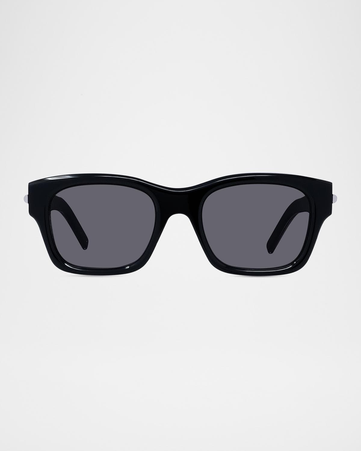 Givenchy Men's GV One Acetate and Nylon Rectangle Sunglasses