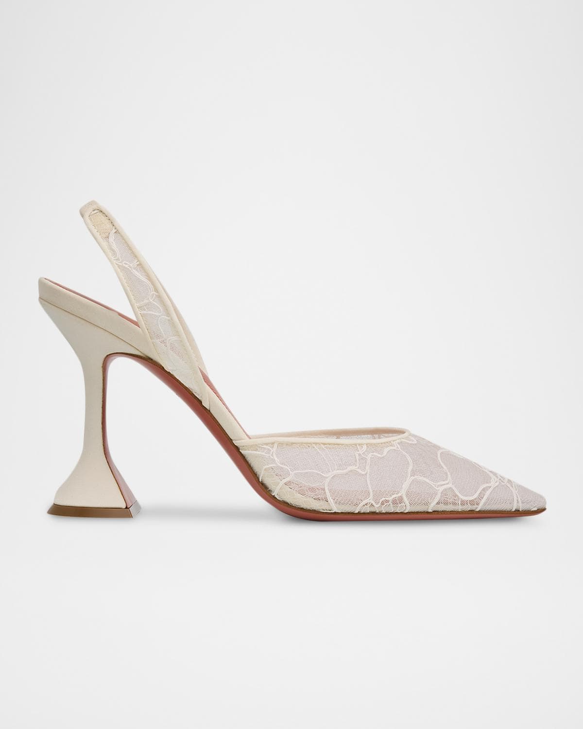 Amina Muaddi Holli Lace Slingback Pumps · 12B / 42EU