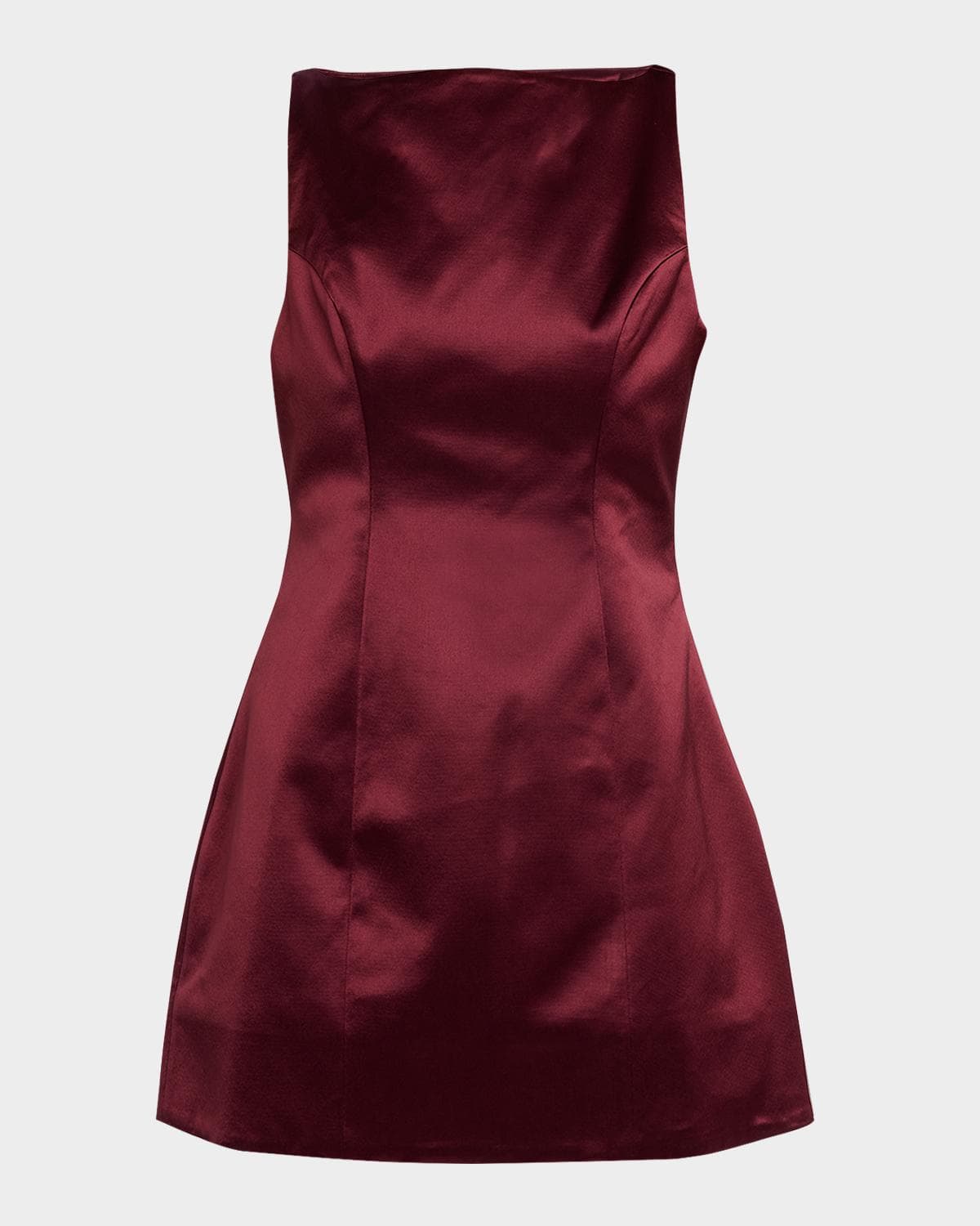 Retrofête Livie High-Neck Satin Mini Dress