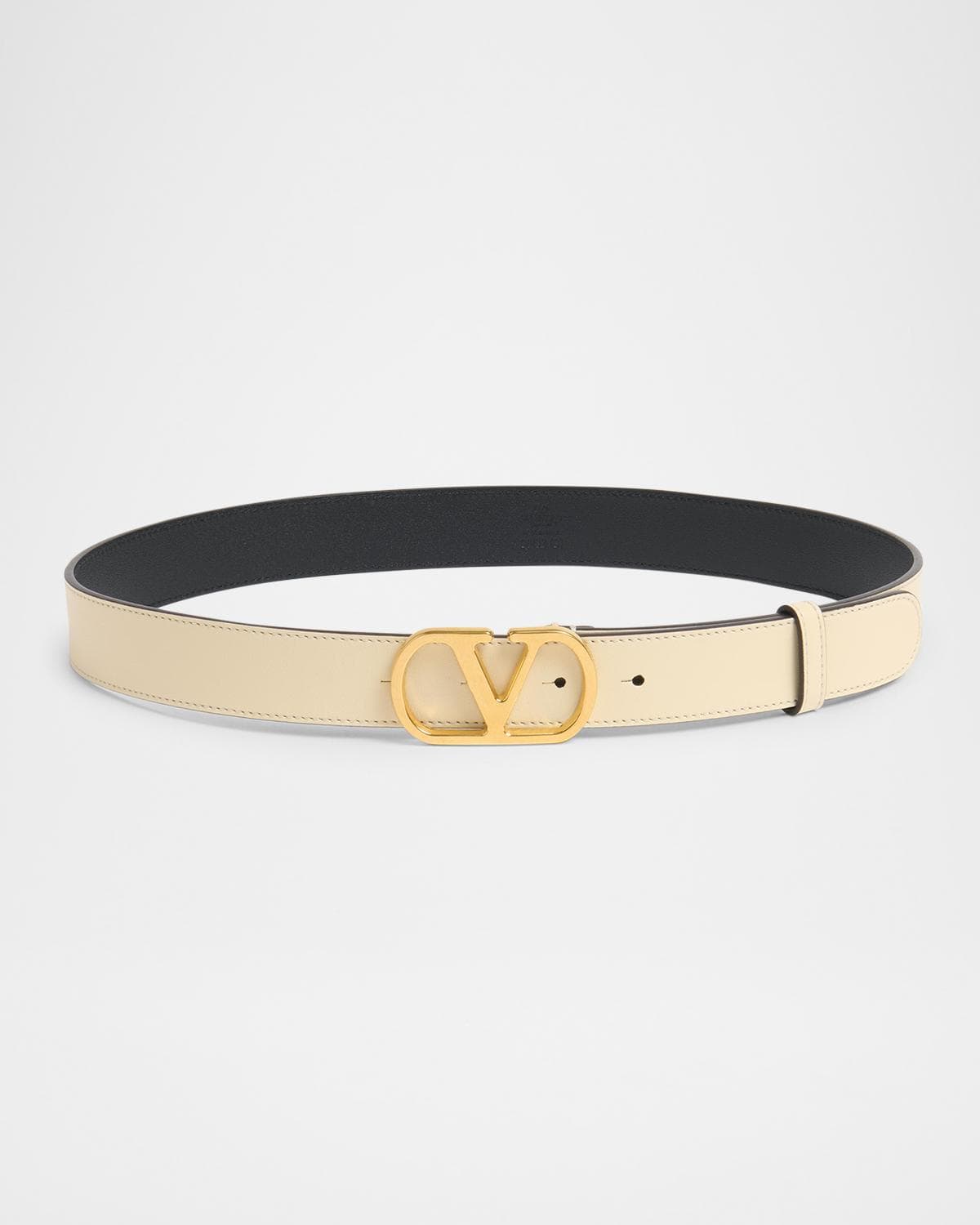 Valentino Garavani VLogo Signature Leather Belt, 30mm