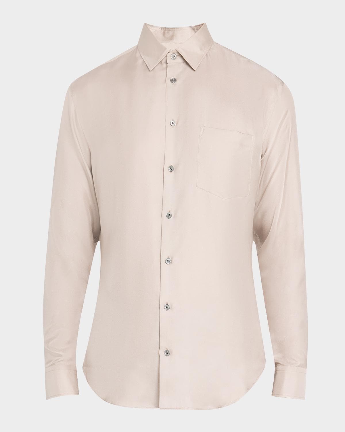 Giorgio Armani Men's Solid Silk Dress Shirt
