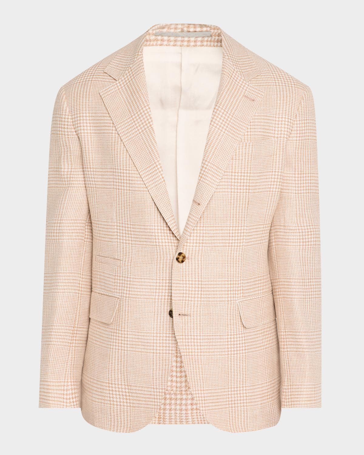 Brunello Cucinelli Men's Macro Prince of Wales Single-Breasted Sport Coat · 58R EU (46R US)