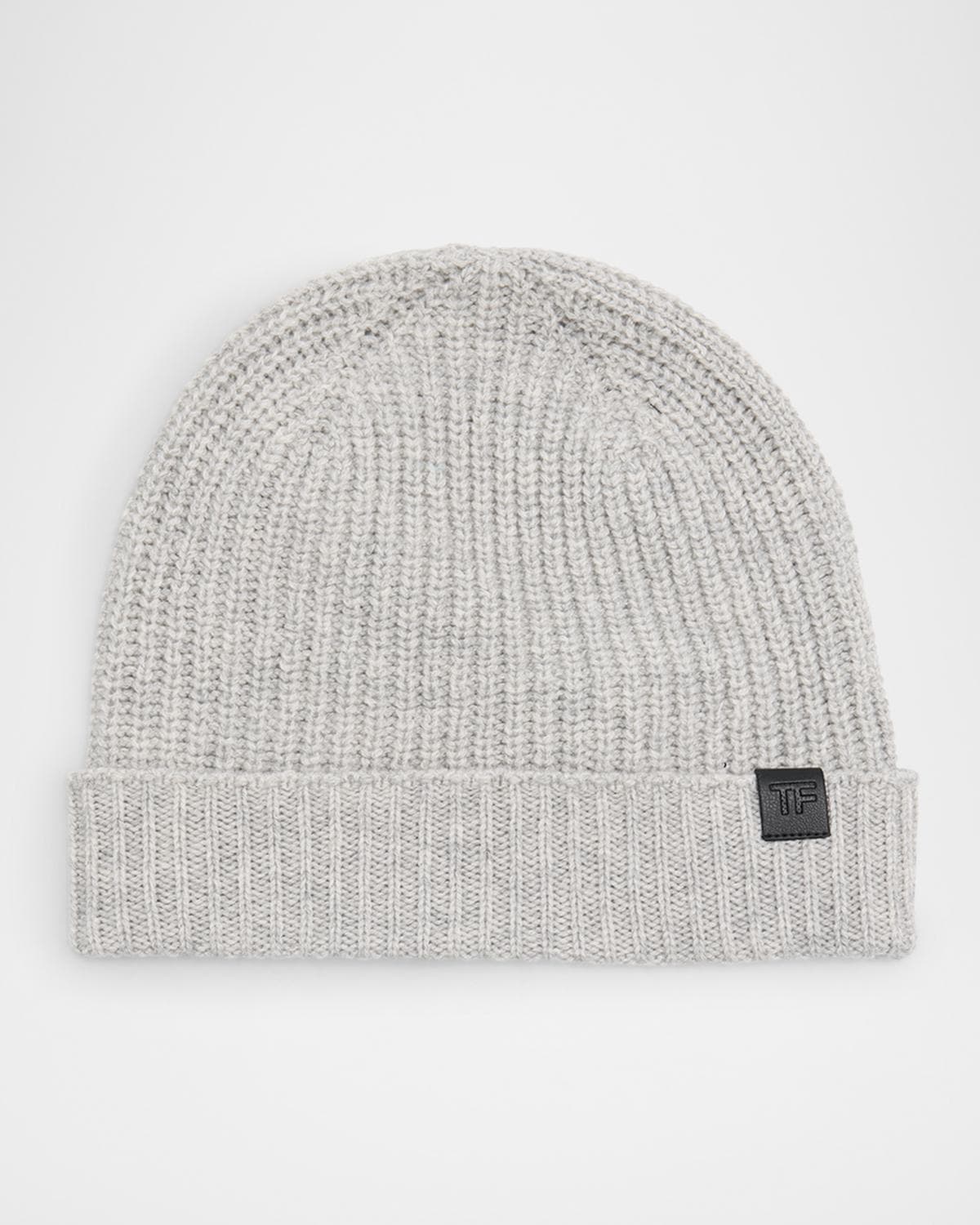 TOM FORD Men's Cashmere Ribbed Beanie Hat · X-LARGE