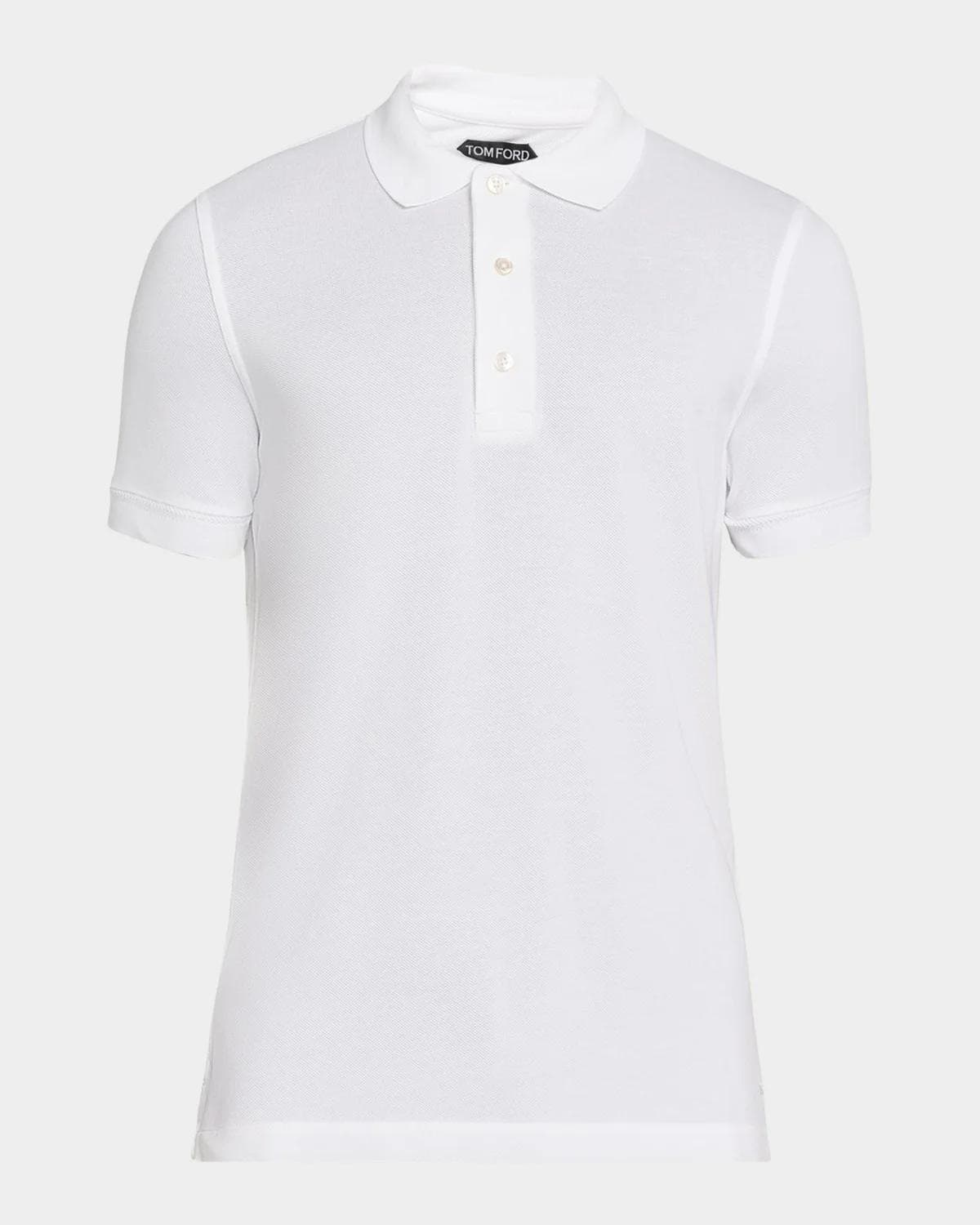 TOM FORD Men's Lyocell Pique Polo Shirt
