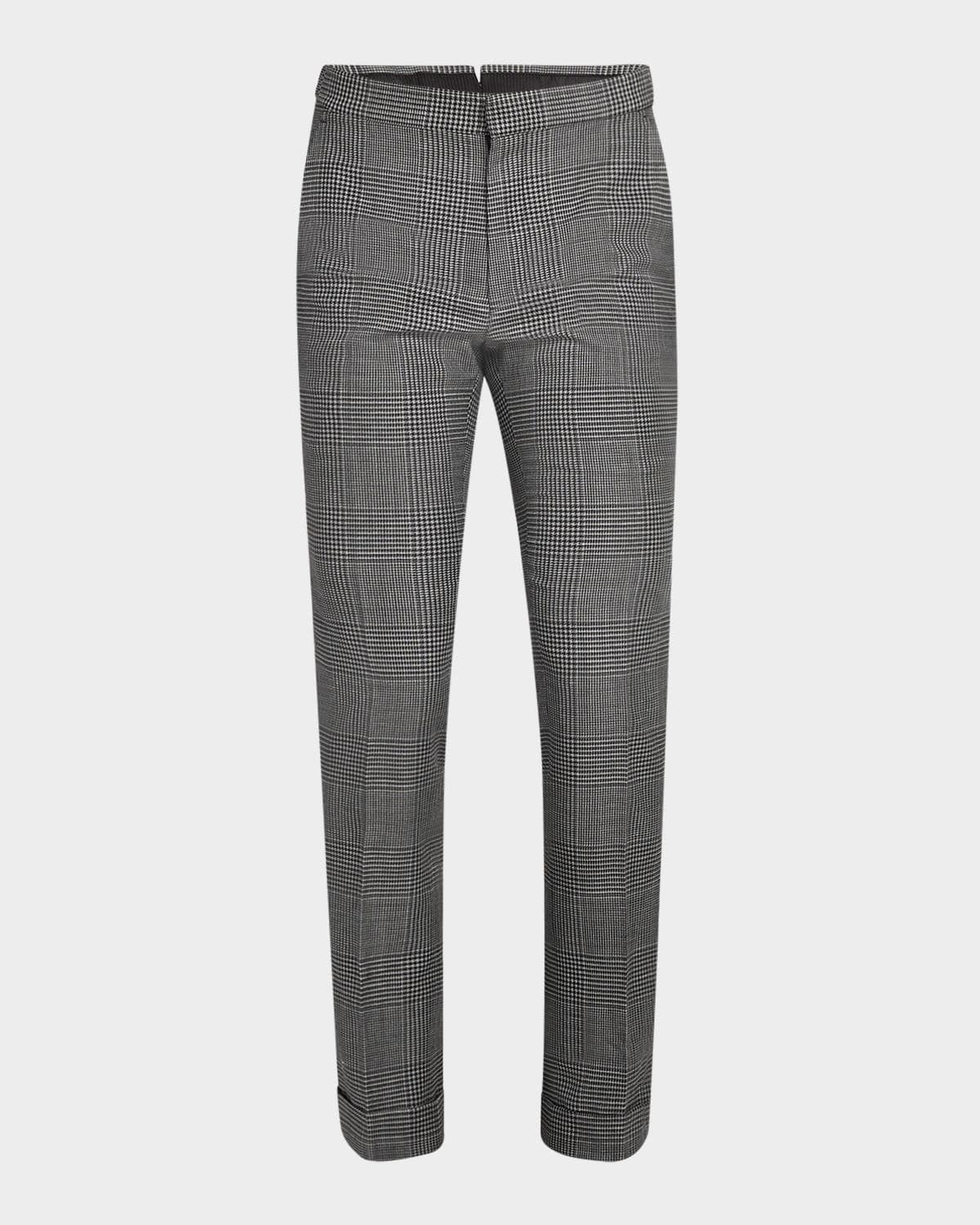 TOM FORD Men's Dyllan Wool Check Trousers