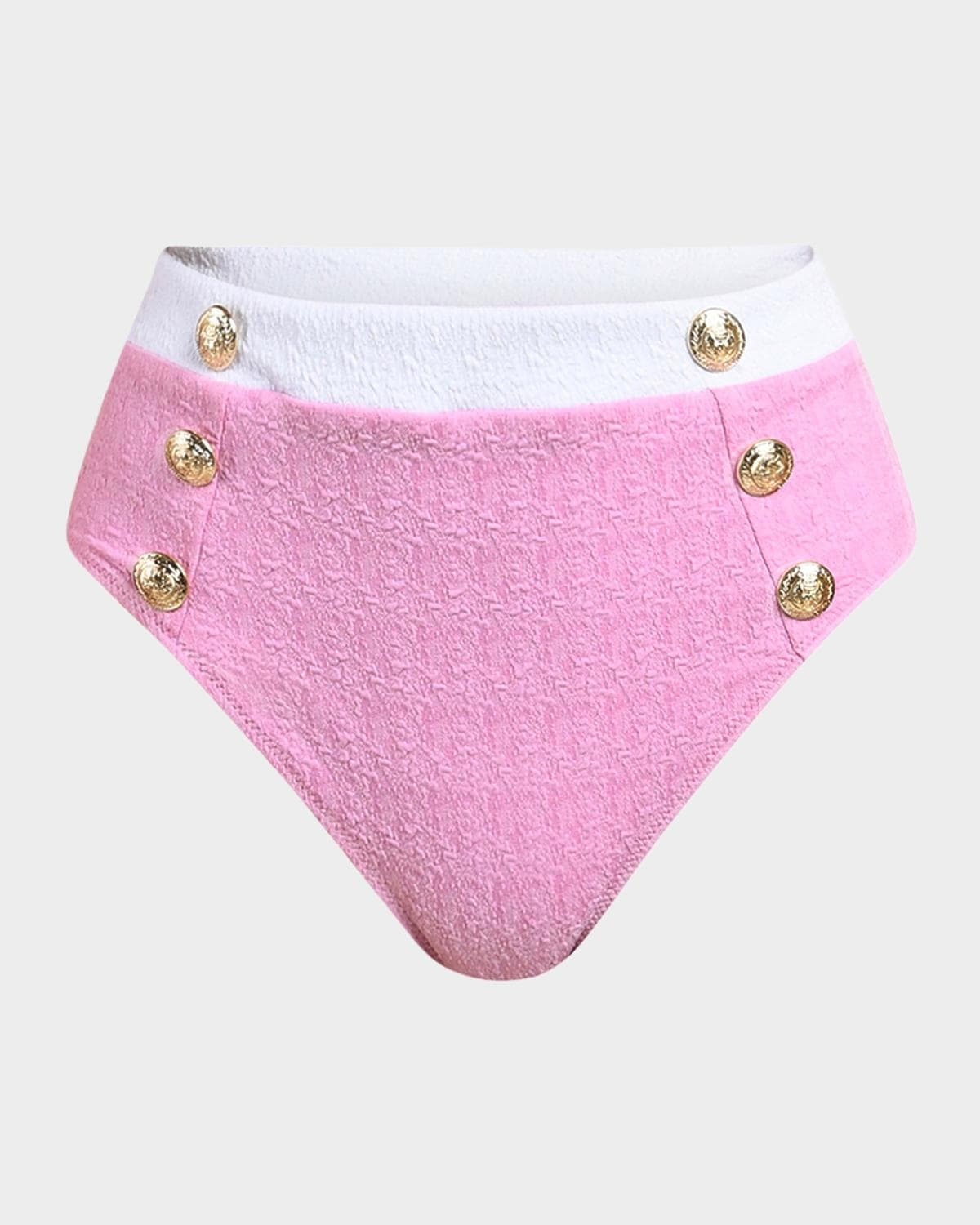 L 'AGENCE Vanessa Colorblock Chic High-Waist Bikini Bottoms