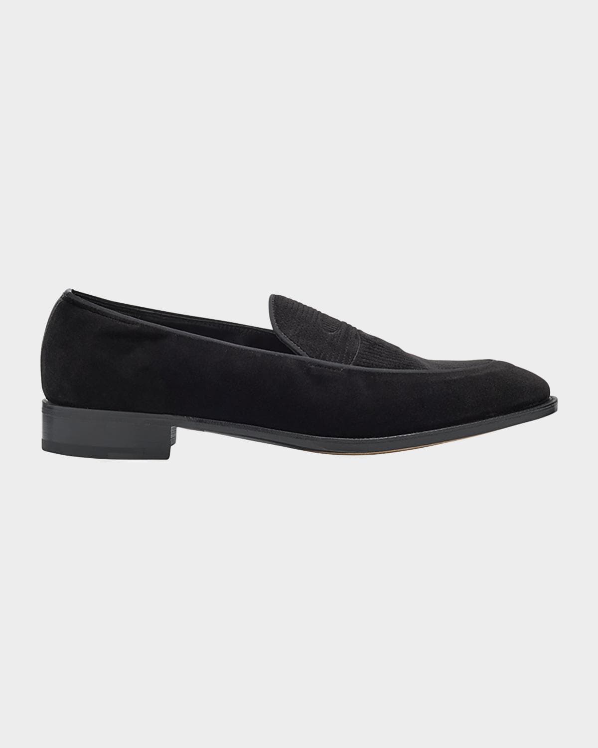 John Lobb Men's Bill Velvet Penny Loafers