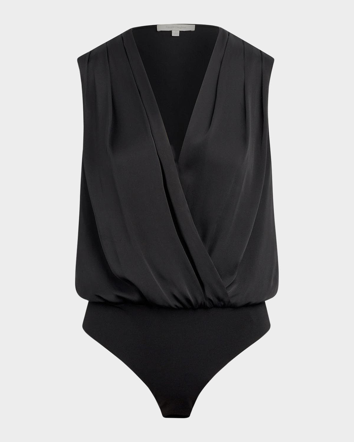 Favorite Daughter The Sleeveless Date Satin Bodysuit