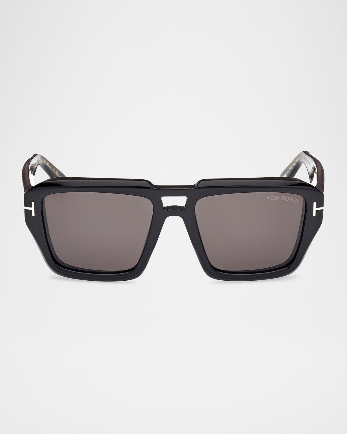 TOM FORD Men's FT1202M Acetate Rectangle Sunglasses